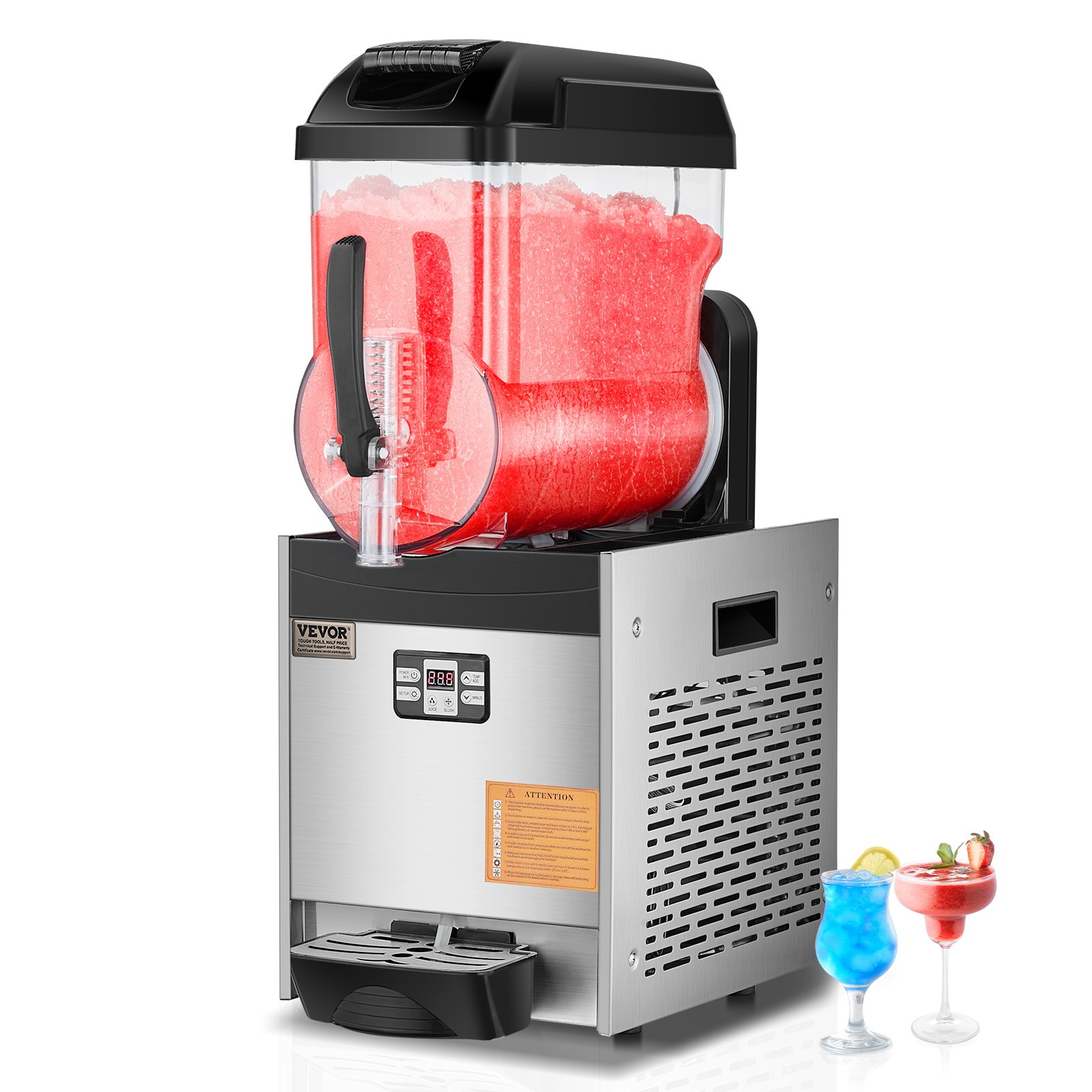 VEVOR 12L Commercial Slush Machine Margarita Smoothie Frozen Drink Slushie Maker