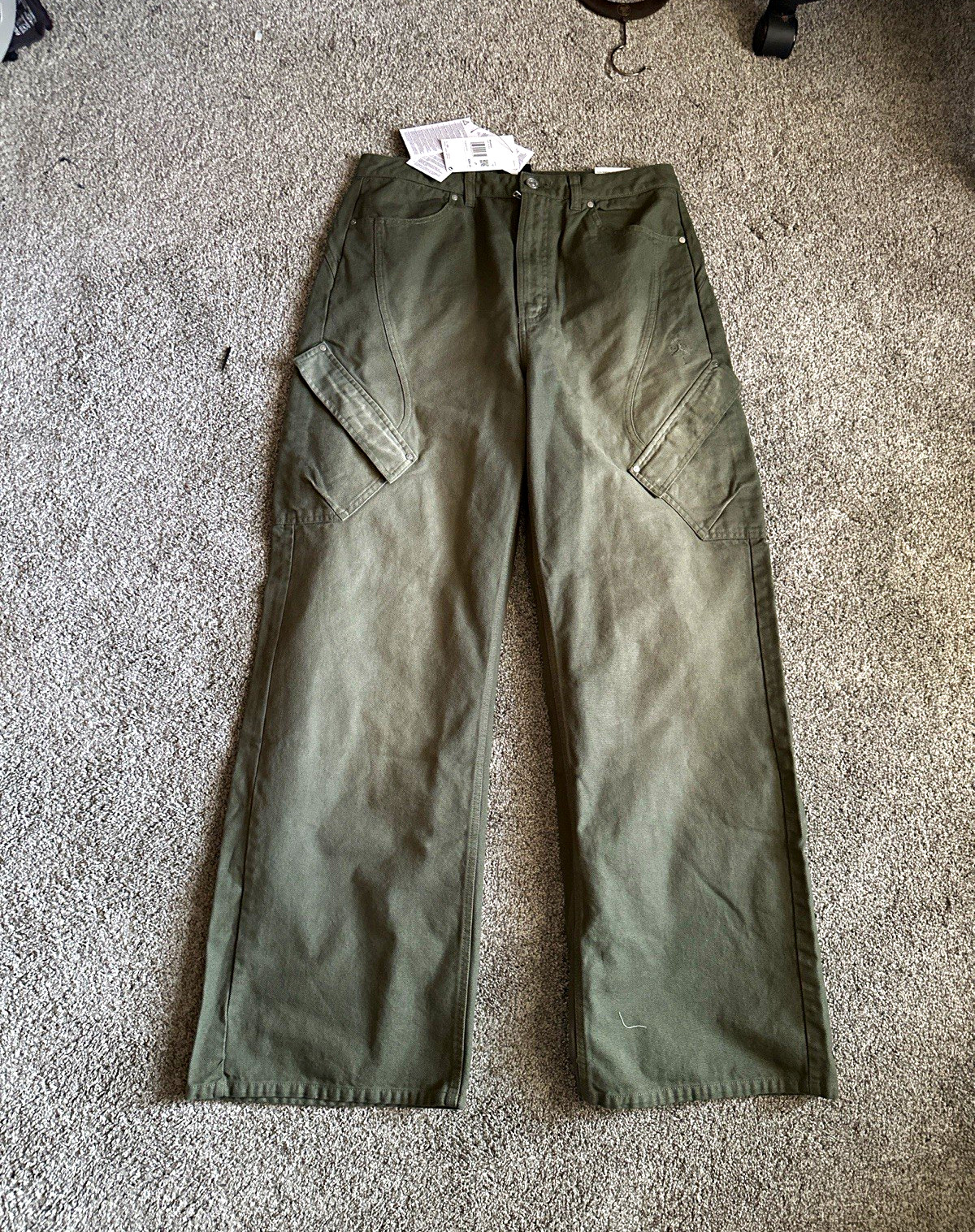Jordan x Travis Scott Women’s Green Solid Cargo Pants Pockets Logo Size 12 Jordan x Travis Scott Women’s Green Solid Cargo Pants Pockets Logo Size 12