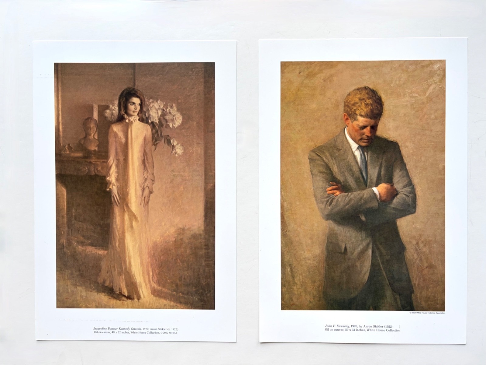 Aaron Shikler Presidential Portrait John F. Kennedy JFK Jackie White House 2001