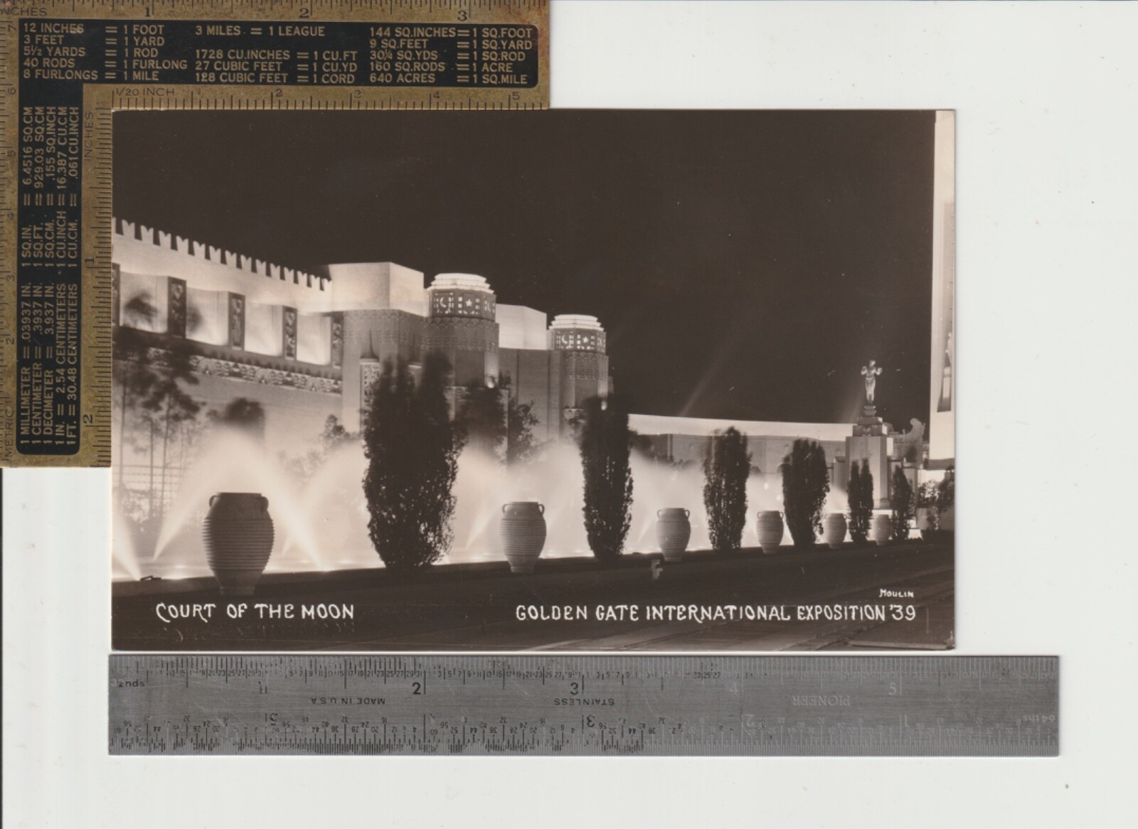 RPPC San Francisco California Court of Moon Golden Gate Expo GGIE 1939 UNPOSTED