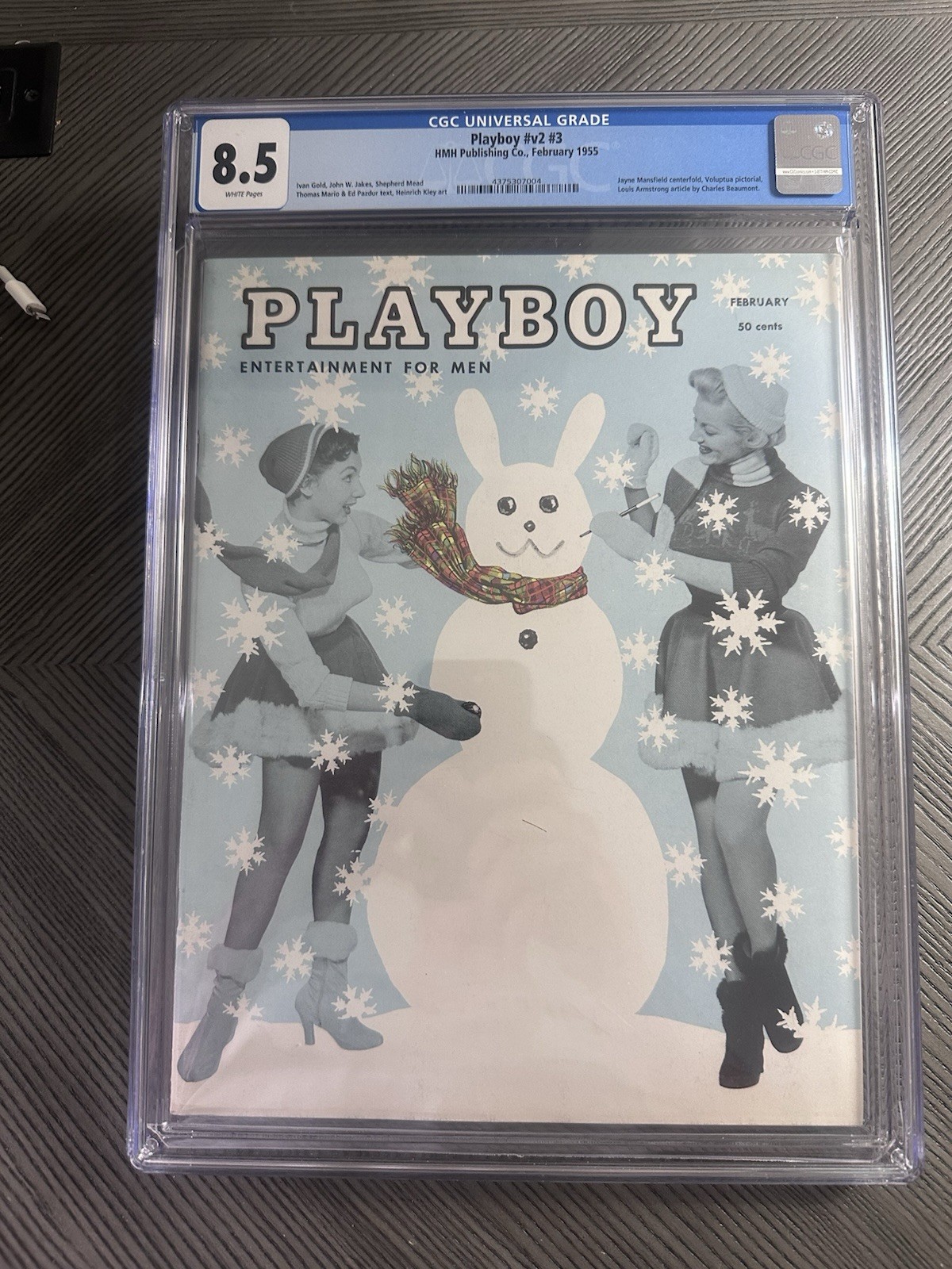 HMH Publishing Playboy #V2 #3 February 1955 CGC 8.5 Jayne Mansfield HMH Publishing Playboy #V2 #3 February 1955 CGC 8.5 Jayne Mansfield