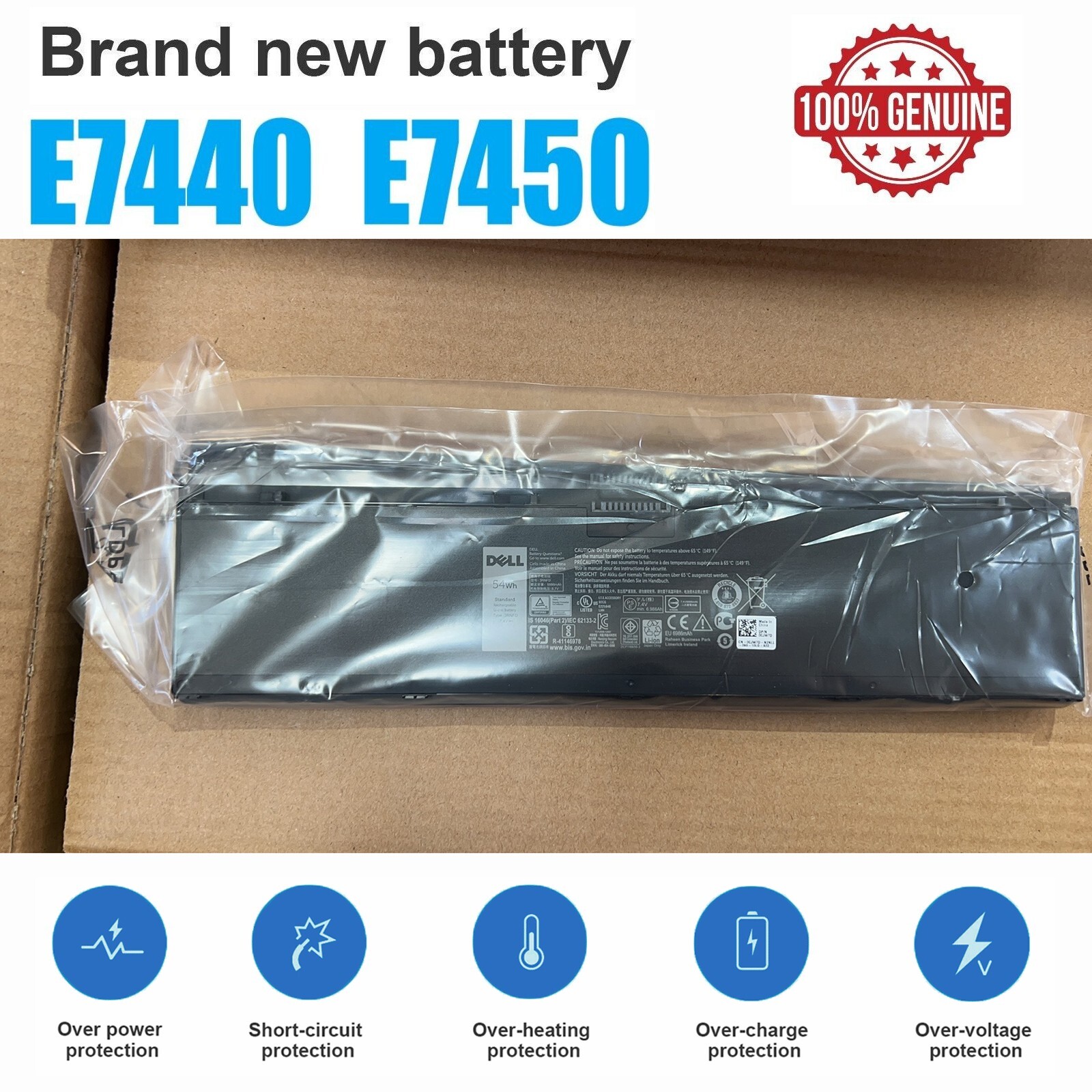 Genuine OEM 3RNFD Battery For Dell Original E7440 E7450 Factory Clearance Sale