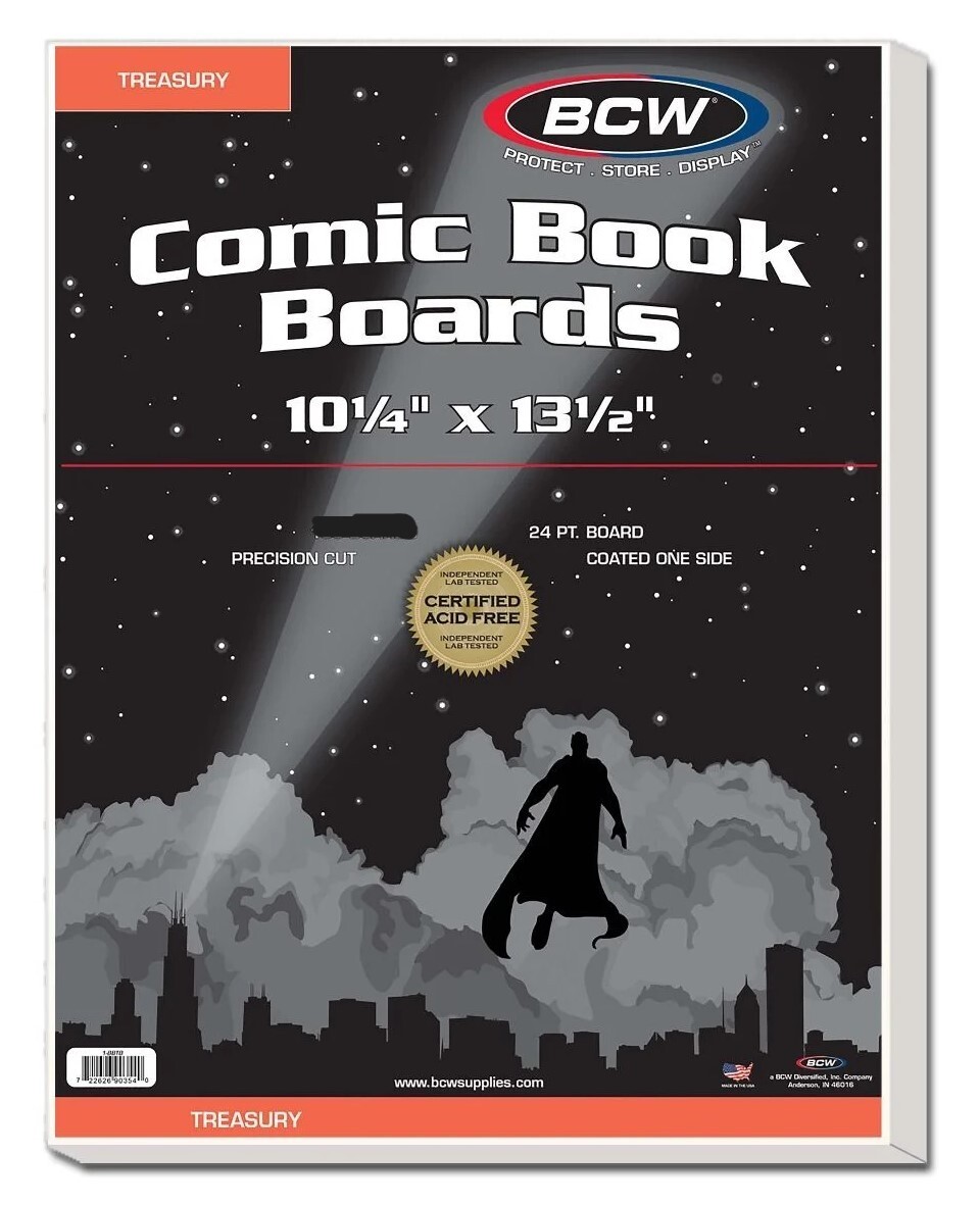 New (25 ct) BCW Treasury Comic Book Backing Boards- 10 ¼\
