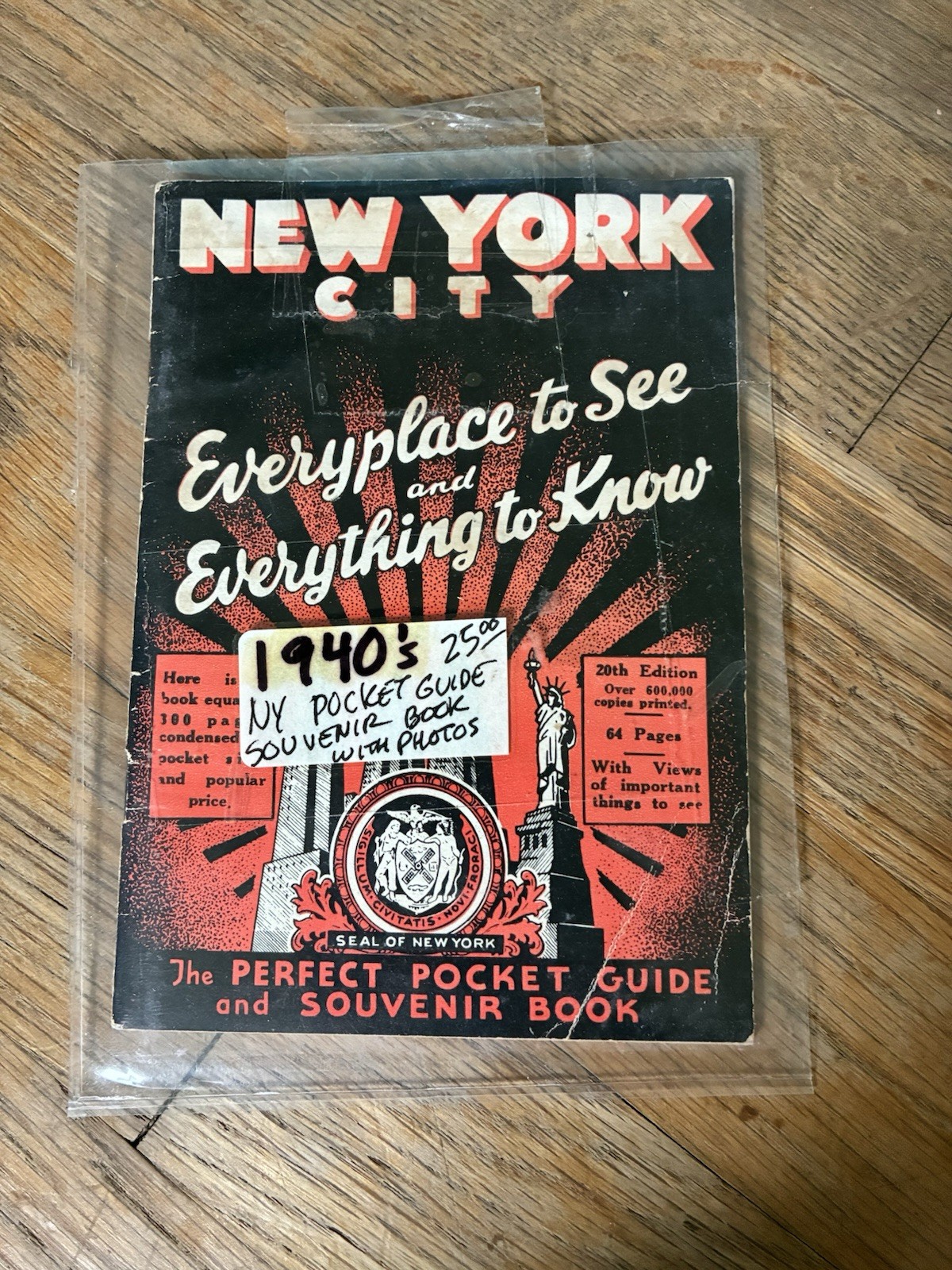 Vintage 1940s New York City Pocket Guide 20th Edition 64 Pages Souvenir Book Vintage 1940s New York City Pocket Guide 20th Edition 64 Pages Souvenir Book