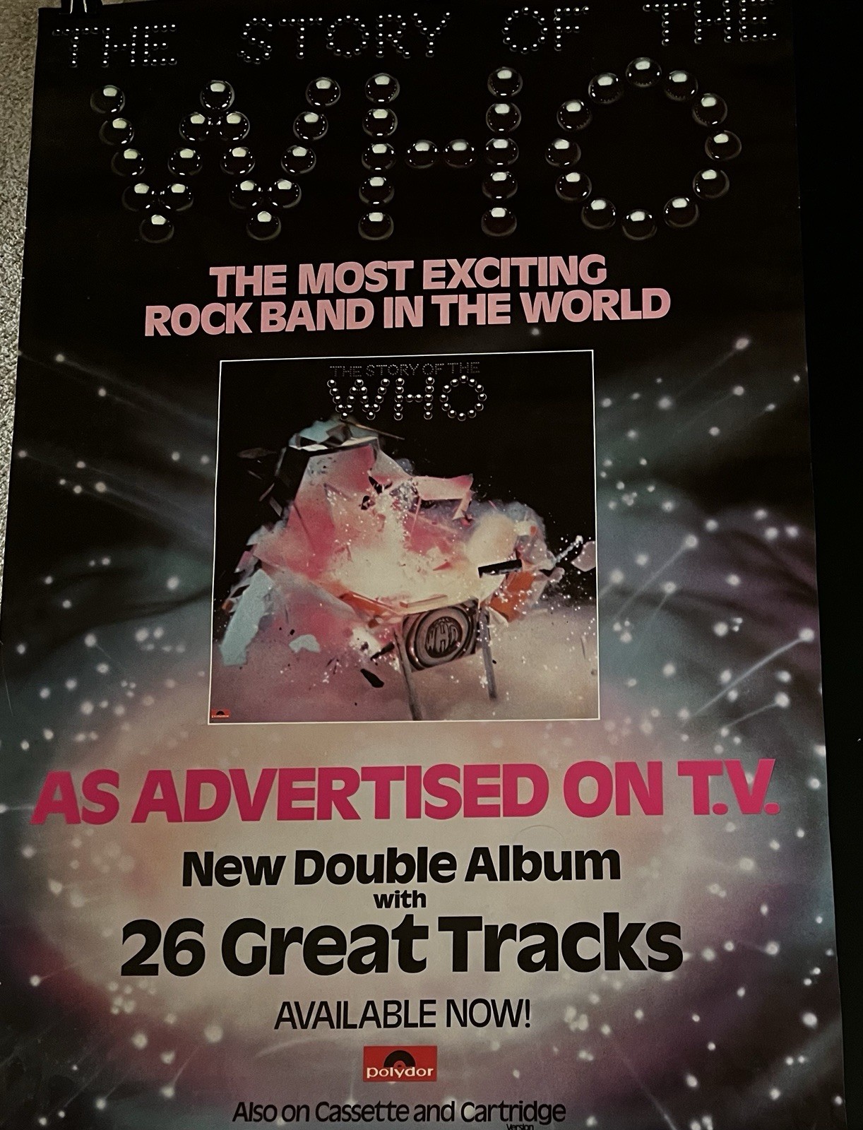 The Who Story Of The Who 1976 Polydor Promo Poster Original 20x30 Rare The Who Story Of The Who 1976 Polydor Promo Poster Original 20x30 Rare