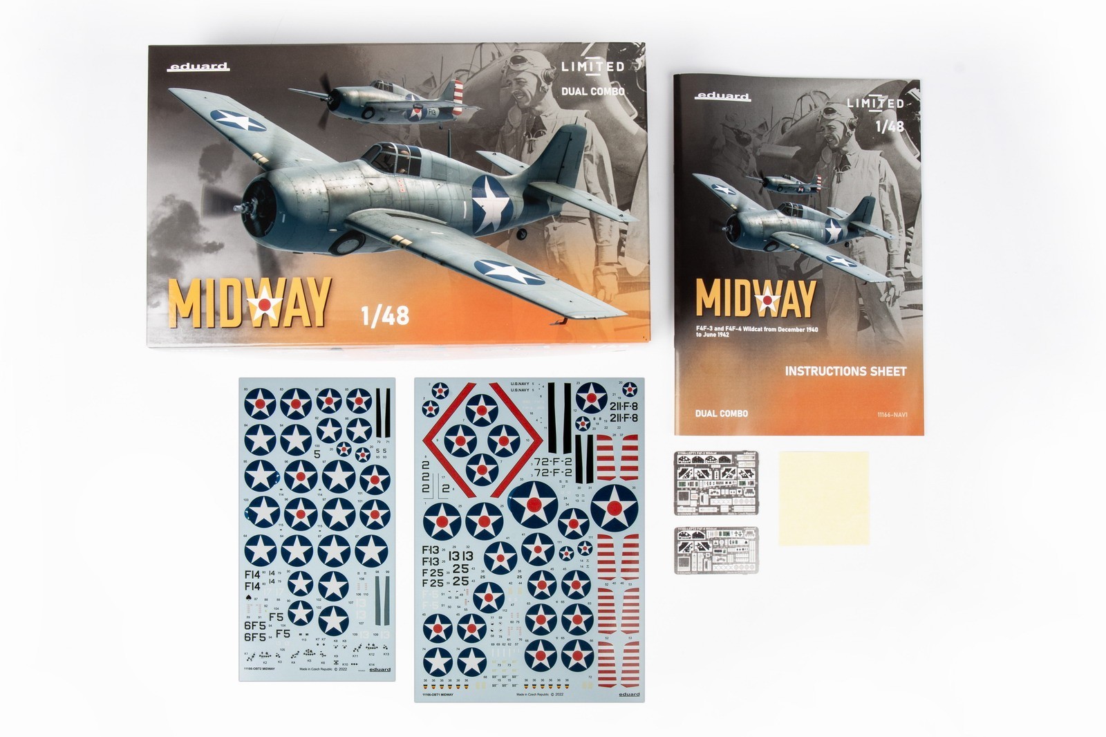 Eduard 1/48 Midway F4F-3 & F4F-4 Wildcat Dual Combo 11166