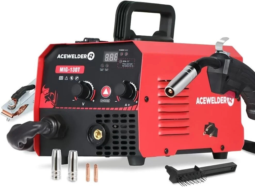 130A Gasless Flux Core MIG Welder Welding Machine 110V Portable IGBT Inverter 130A Gasless Flux Core MIG Welder Welding Machine 110V Portable IGBT Inverter