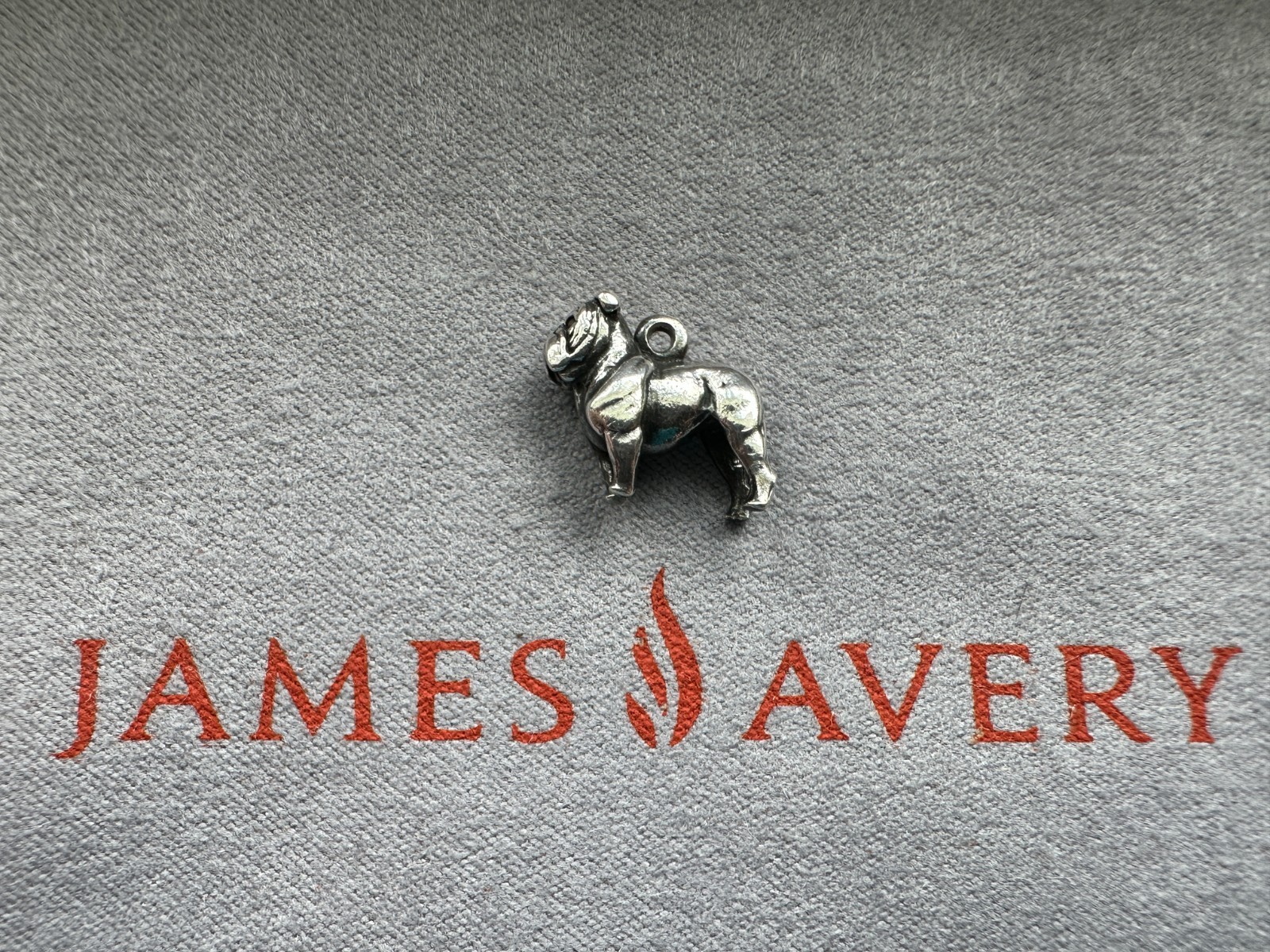 RARE Retired 1990s Vintage James Avery Sterling 3D Bulldog Charm UGA MS State
