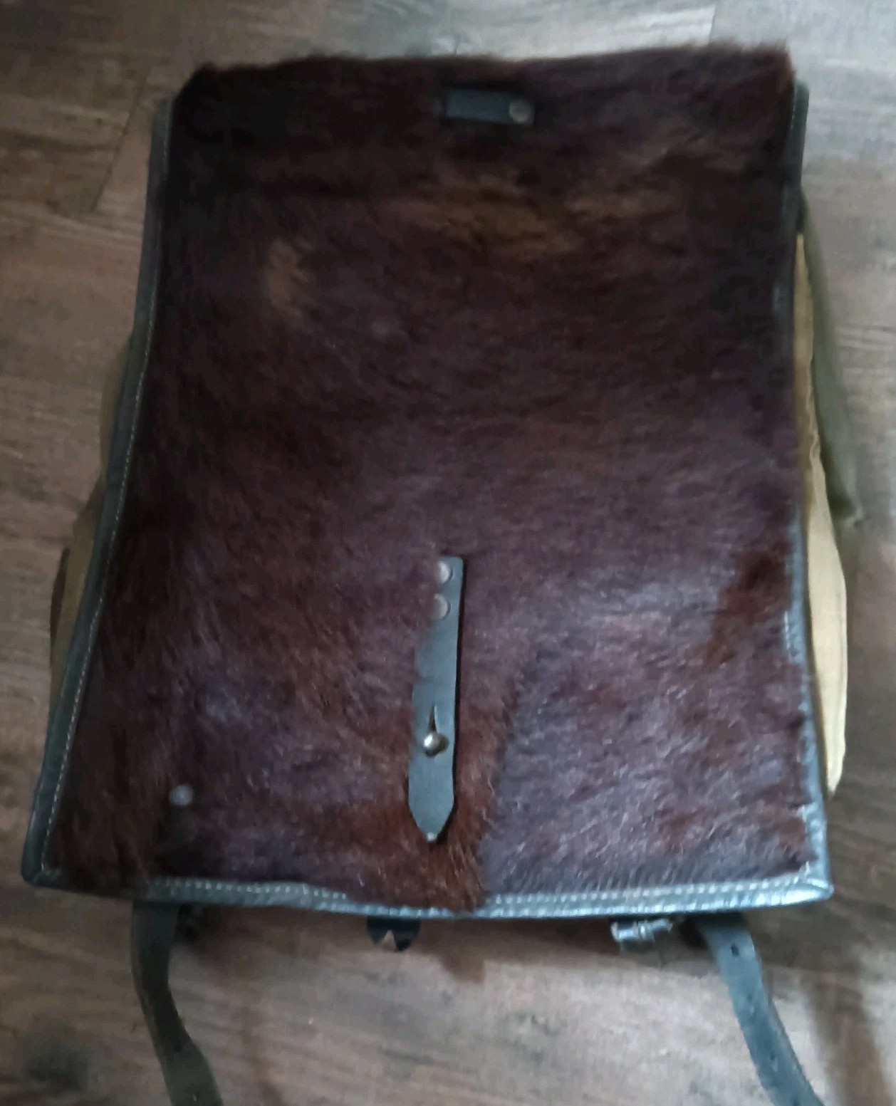 Rare Dark Fur WW2 Military Pony Backpack Tornister Rucksack 1942 Rare Dark Fur WW2 Military Pony Backpack Tornister Rucksack 1942