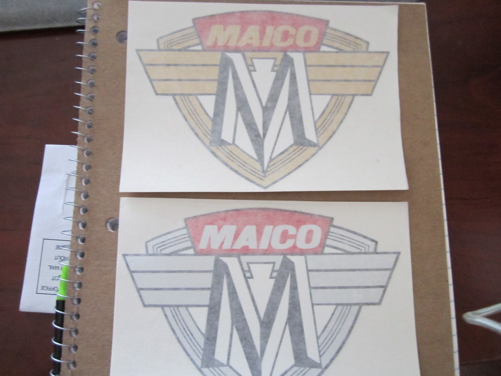 Vintage MAICO MOTOCROSS TANK DECALS / STICKERS Vintage MAICO MOTOCROSS TANK DECALS / STICKERS