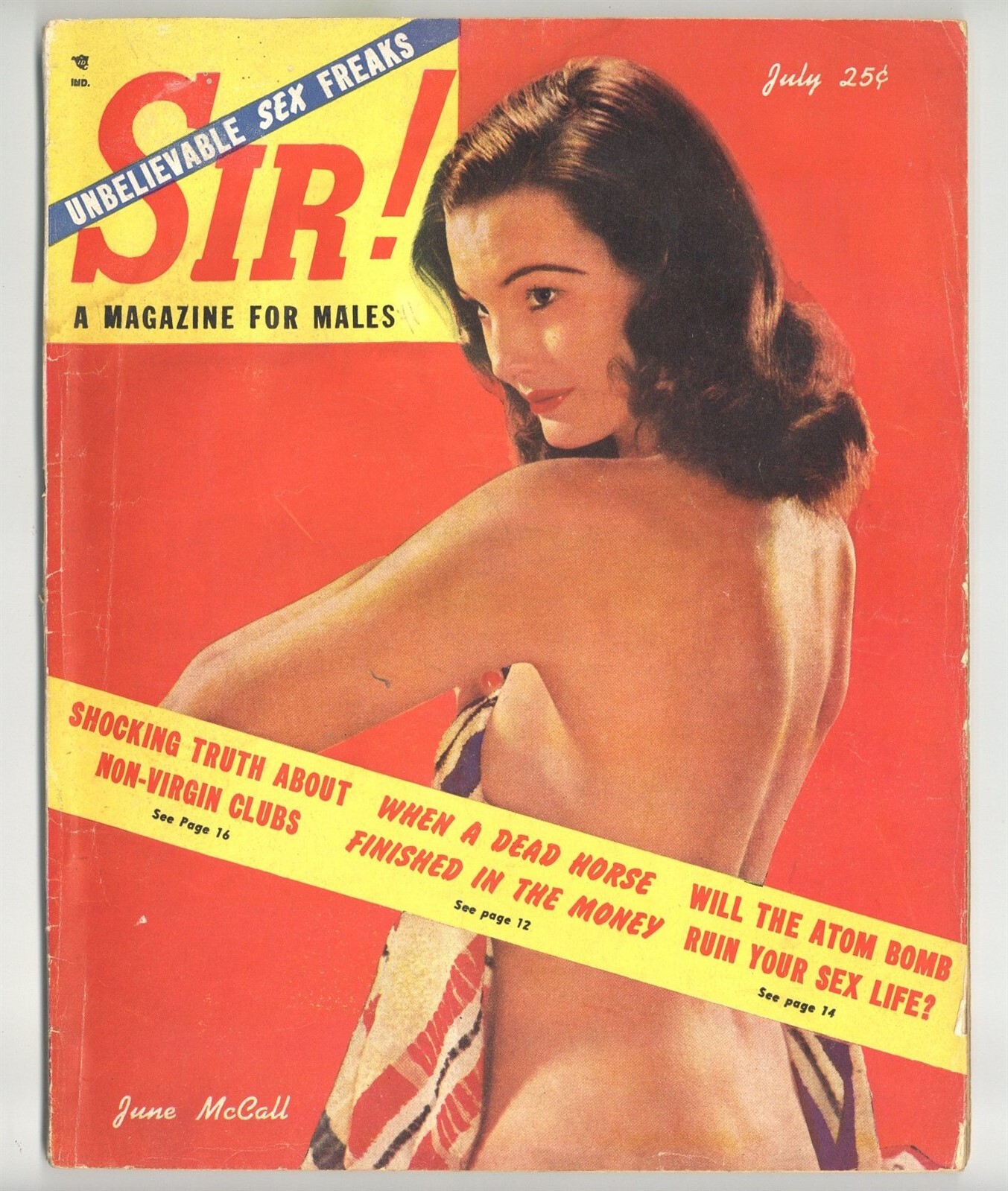 Sir 1951 June McCall 84pgs GGA Pulp Volitant Publishing Pinup Magazine M33736 Sir 1951 June McCall 84pgs GGA Pulp Volitant Publishing Pinup Magazine M33736