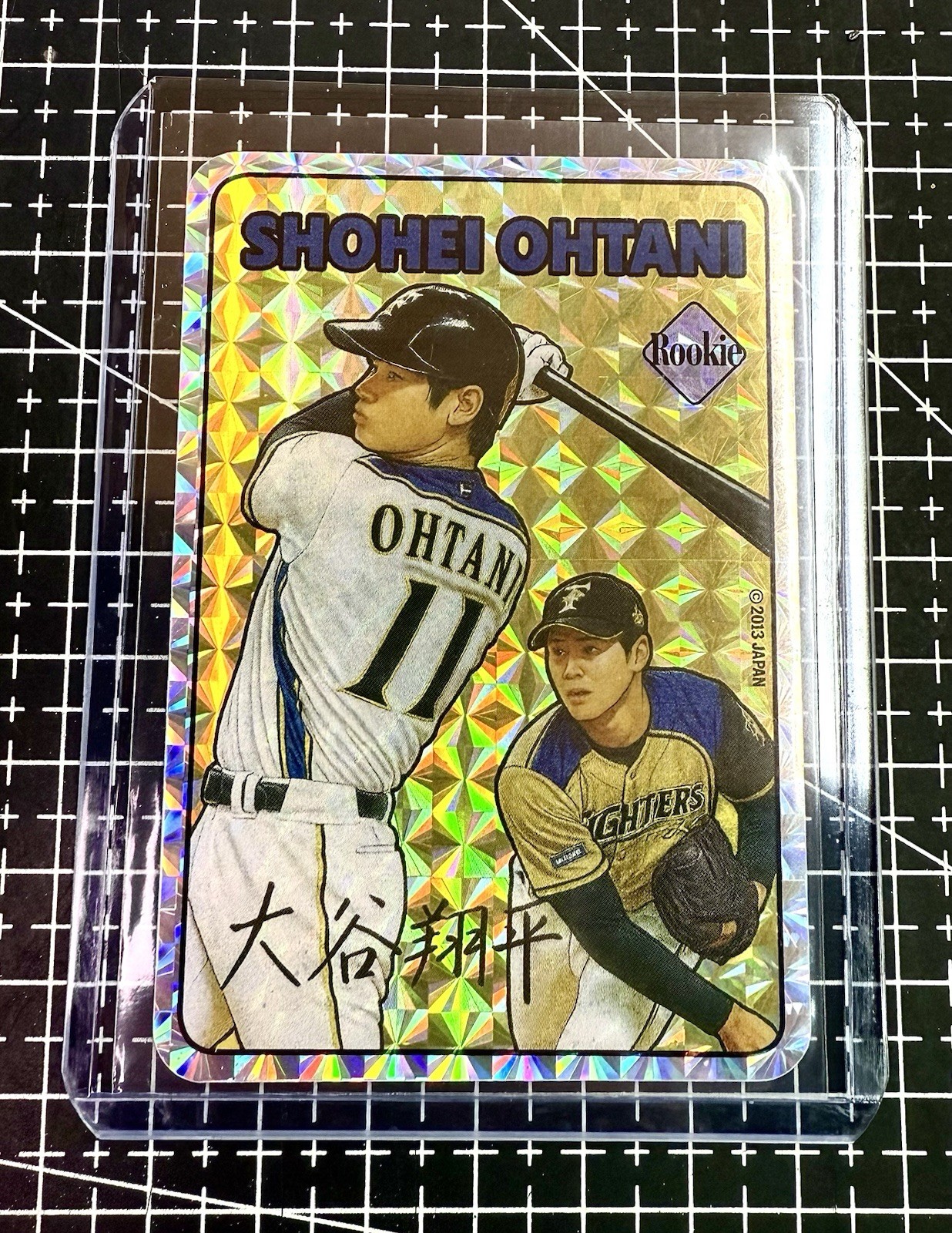 Shohei Ohtani ROOKIE International Vending Sticker Card  (Japan Baseball) GOLD
