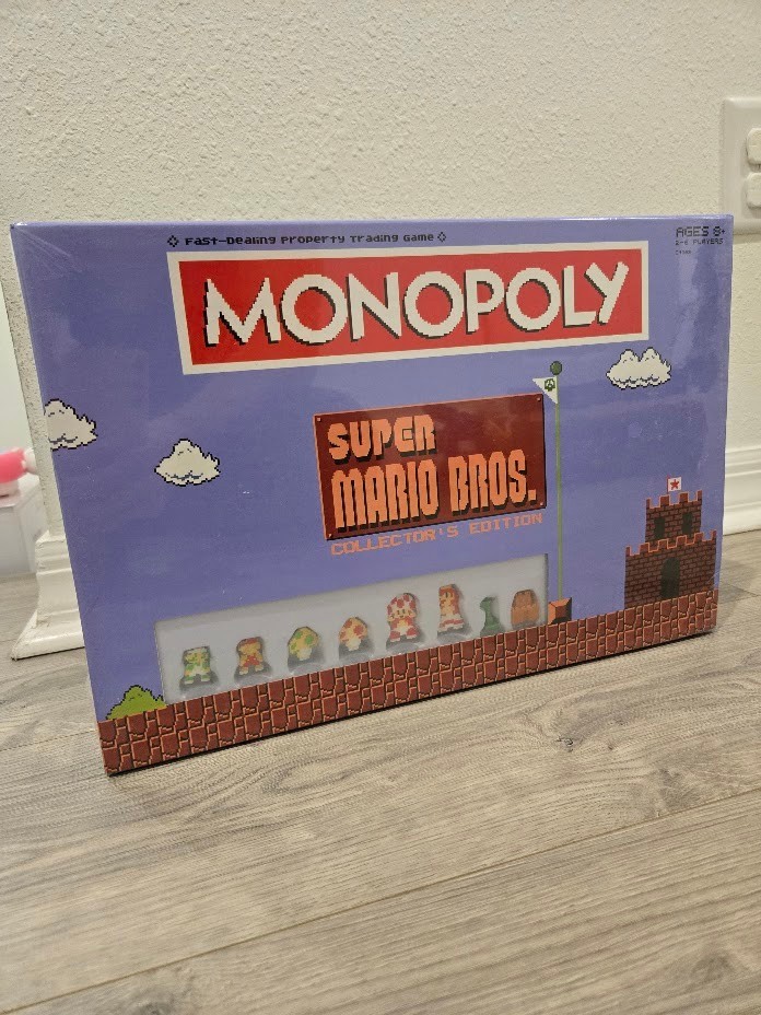 Monopoly Super Mario Bros Collector\'s Edition 8-Bit Board Game New