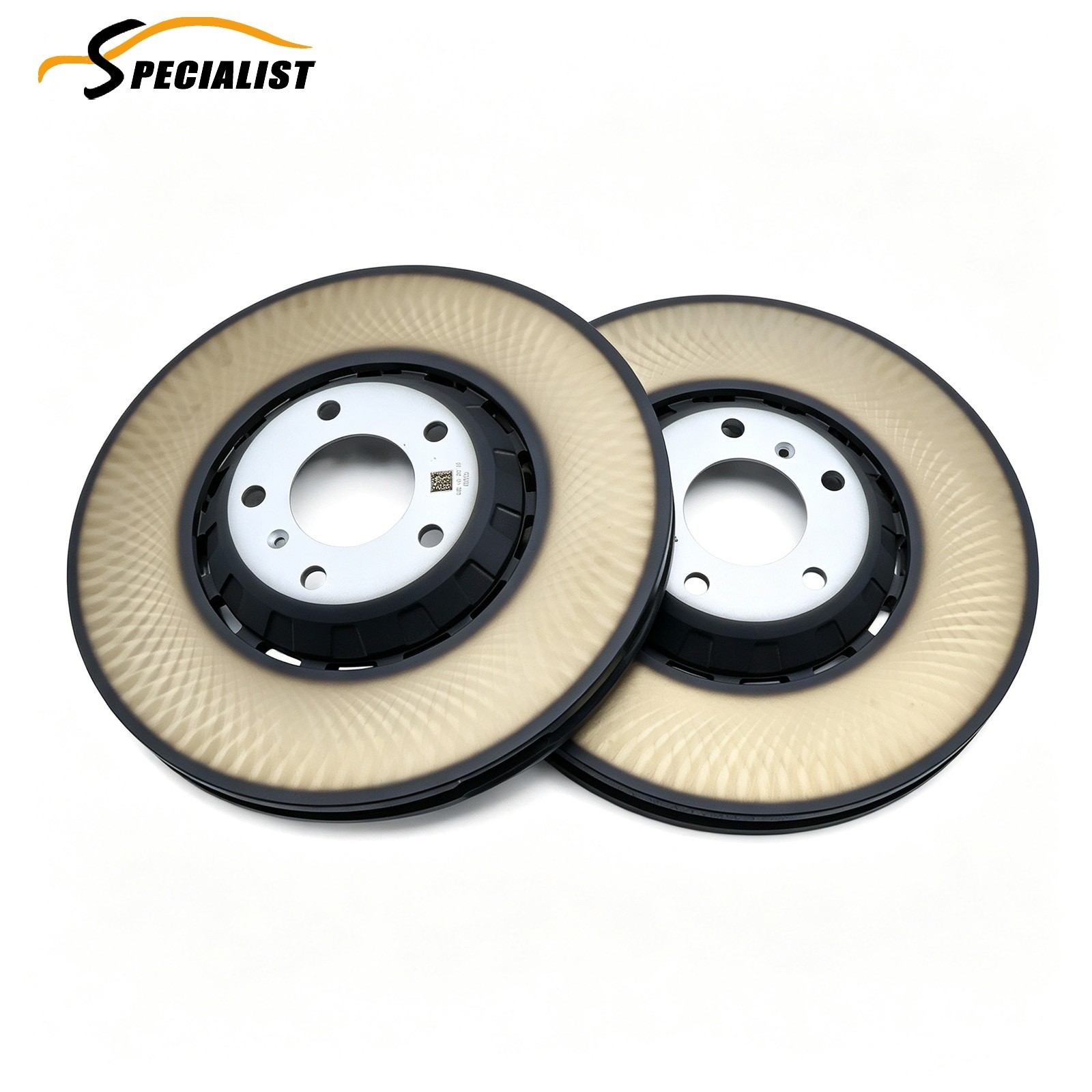 Pair Front Floating Composite Vented Brake Rotor For 2016-23 Bentley Bentayga