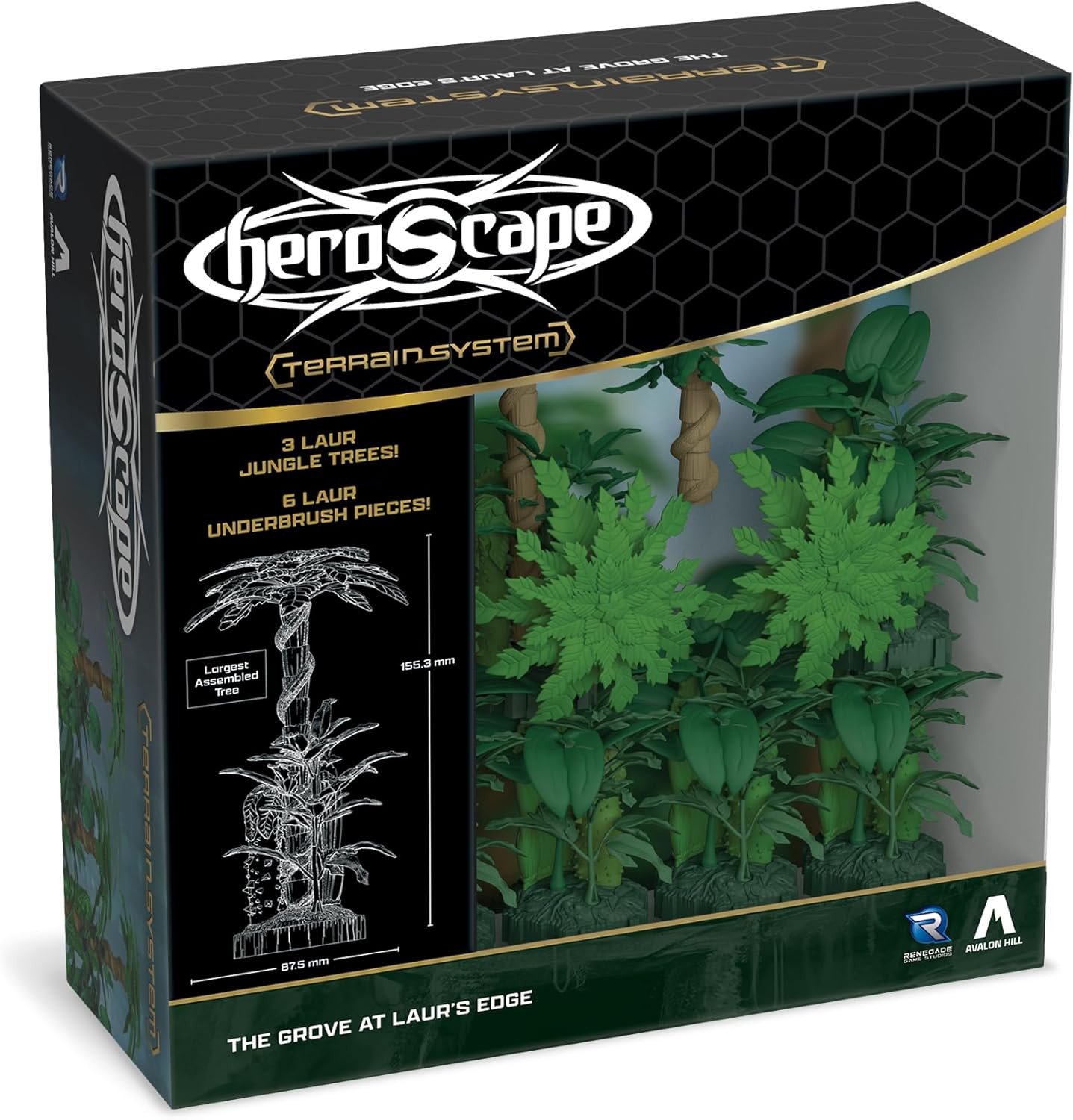 Heroscape Terrain: the Grove at Laur\'S Edge Expansion | Miniature Jungle Set wit