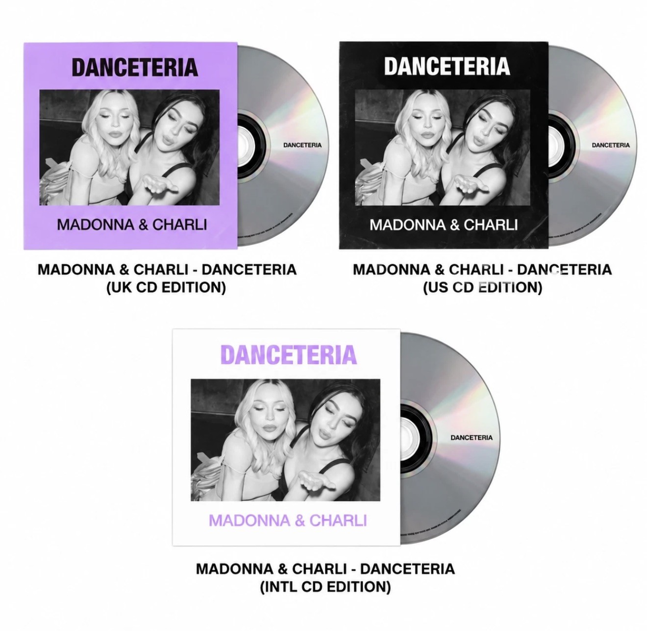 Madonna & Charli XCX DANCETERIA 3 CD set US/UK/INTL PRESALE Afterhours remix