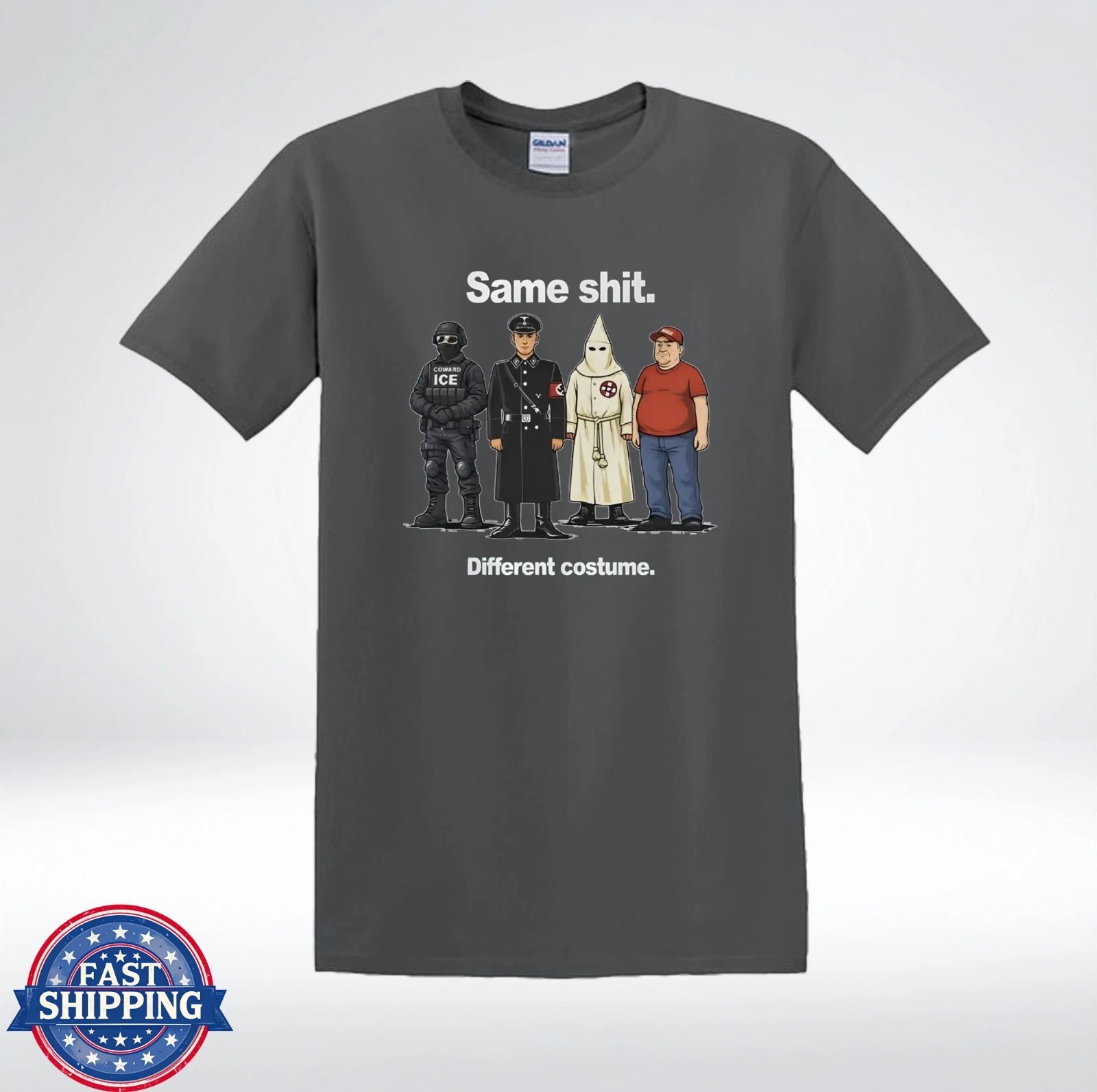 Same Sh*t Different Costume Political Satire Graphic T-Shirt Unisex Same Sh*t Different Costume Political Satire Graphic T-Shirt Unisex