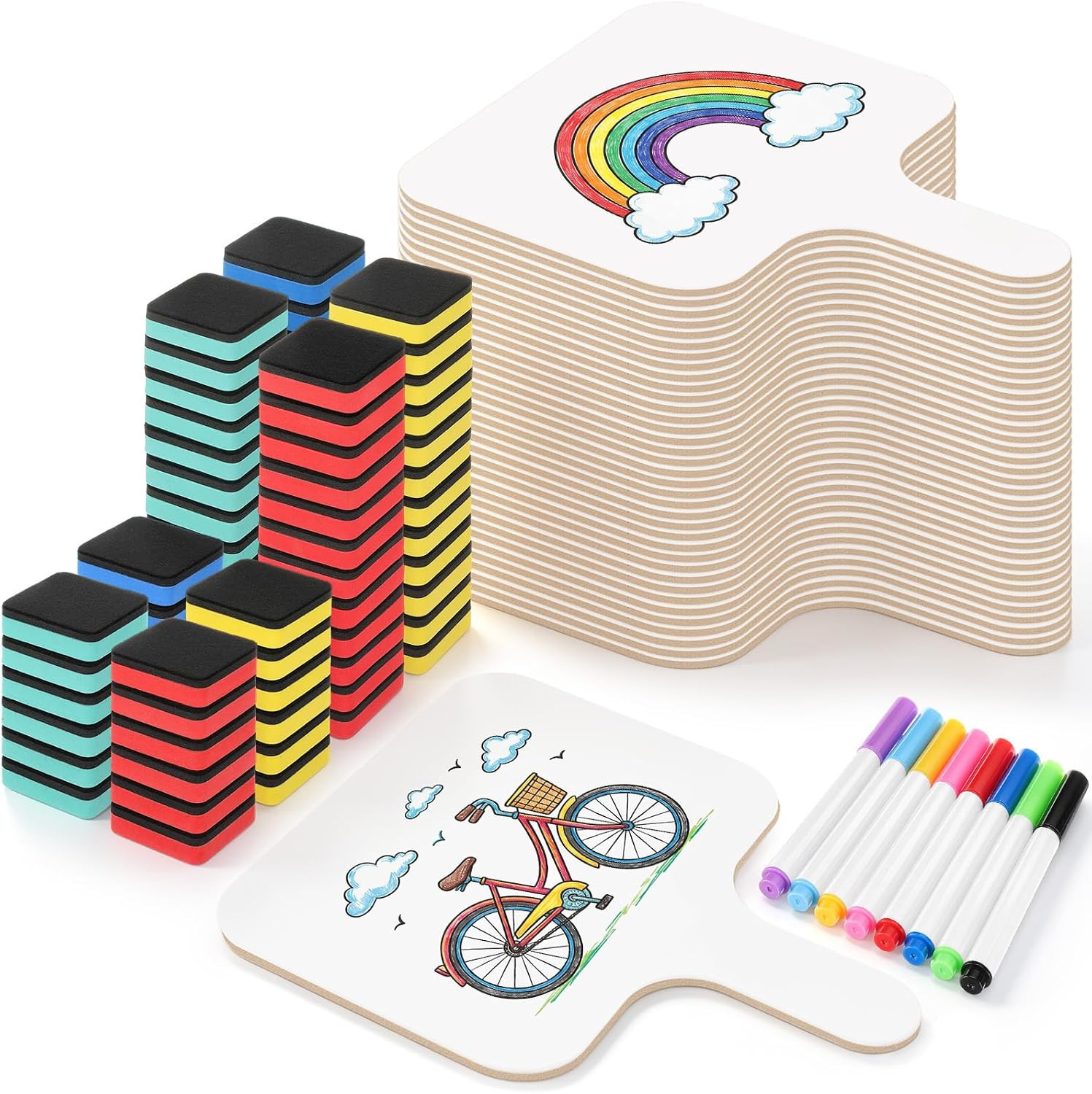 100 Pack Dry Erase Answer Paddle Set 8.2 X 7 Inch Double Sided Handheld Whiteboa 100 Pack Dry Erase Answer Paddle Set 8.2 X 7 Inch Double Sided Handheld Whiteboa
