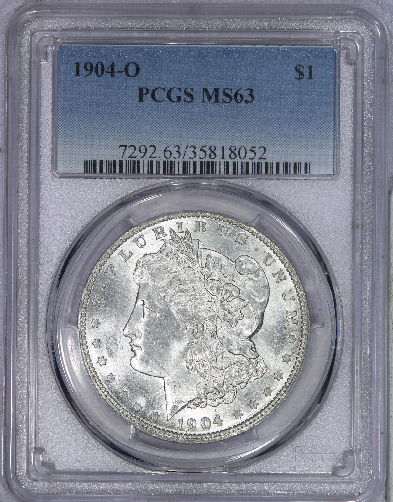 1904-O Morgan Silver Dollar $1 PCGS MS63 1904-O Morgan Silver Dollar $1 PCGS MS63