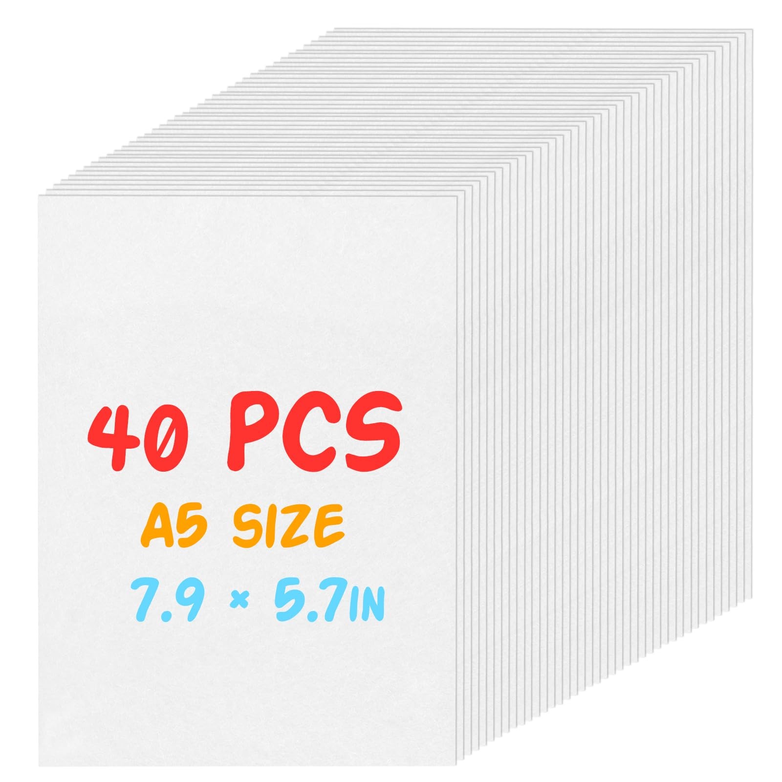 40 Pieces Shrinky Dink Sheets Kit, 7.9 X 5.7-inch Shrink Paper Shrink Art Paper,