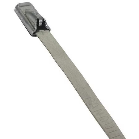 Panduit Mlt2s-Cp316 Cable Tie, 8 In L, 2 In Max Bundle Dia., Silver, 316 Panduit Mlt2s-Cp316 Cable Tie, 8 In L, 2 In Max Bundle Dia., Silver, 316