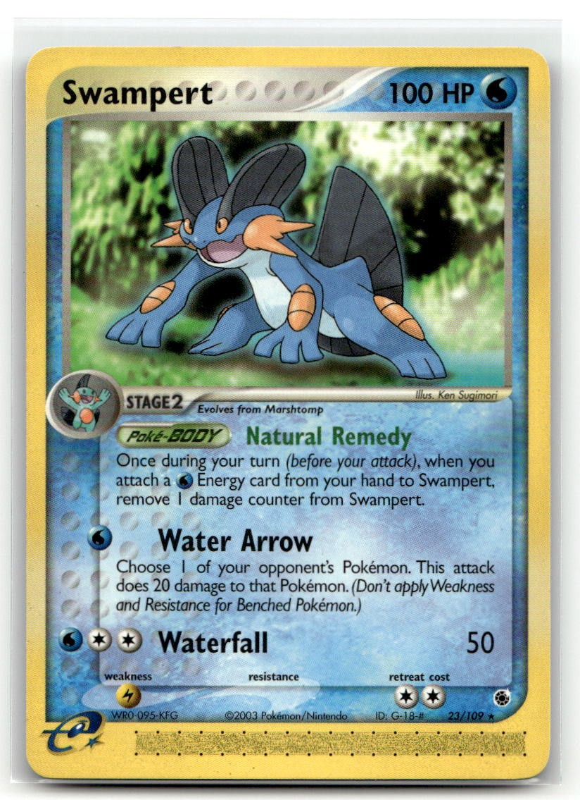 Swampert 23/109 Rare EX Ruby and Sapphire Pokemon EN LP