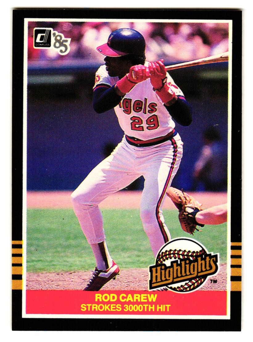 1985 Donruss Highlights - Rod Carew #31 California Angels HOF