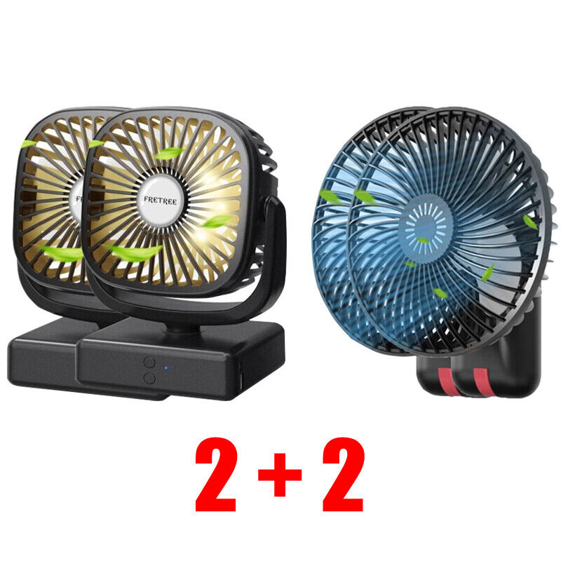 4Pack 5200 10000mah Battery Usb Rechargeable Portable Fan Operated Camping Fan