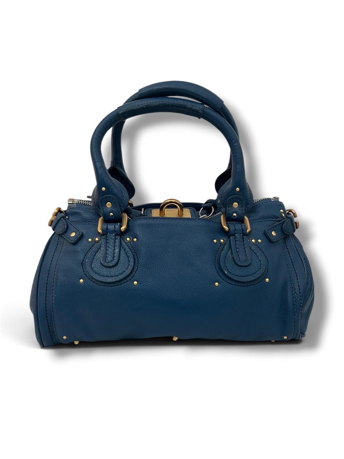 VINTAGE CHLOE PADDINGTON BLUE LEATHER HANDBAG VINTAGE CHLOE PADDINGTON BLUE LEATHER HANDBAG