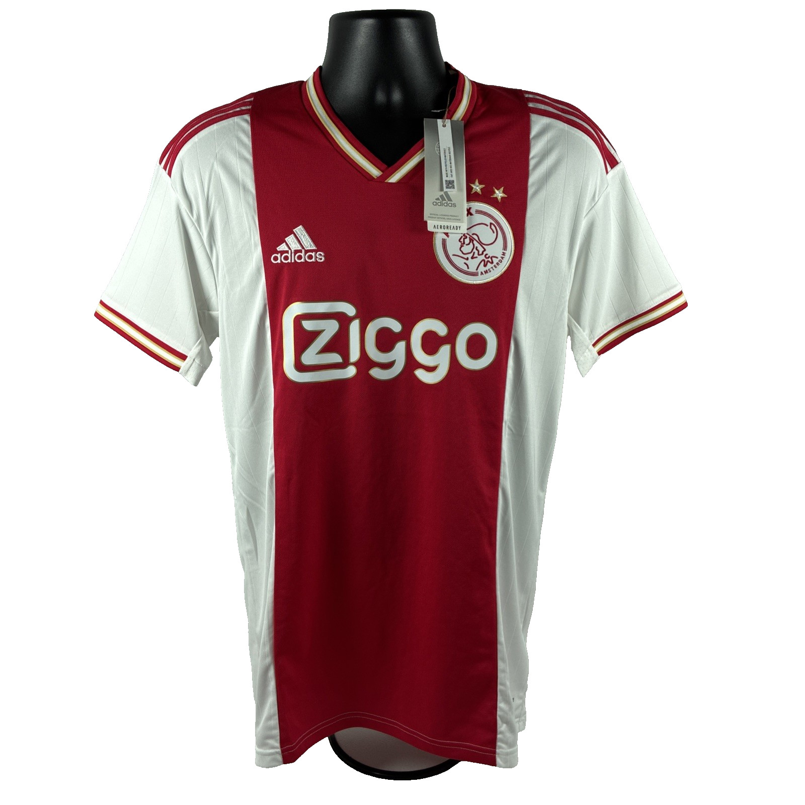 New adidas Ajax Amsterdam Home Soccer Jersey Men\'s Size Medium Red/White NWT New adidas Ajax Amsterdam Home Soccer Jersey Men\'s Size Medium Red/White NWT