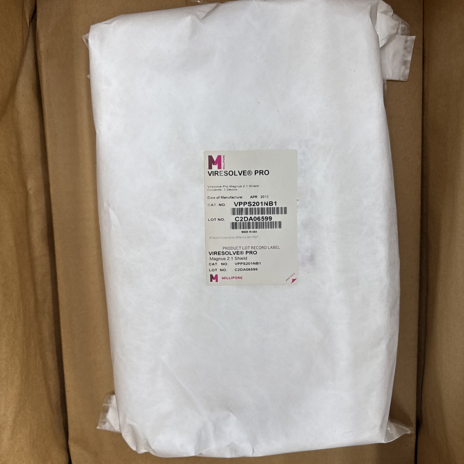 Millipore Cat No VPPS201NB1 Viresolve Pro Magnus 2.1 Shield