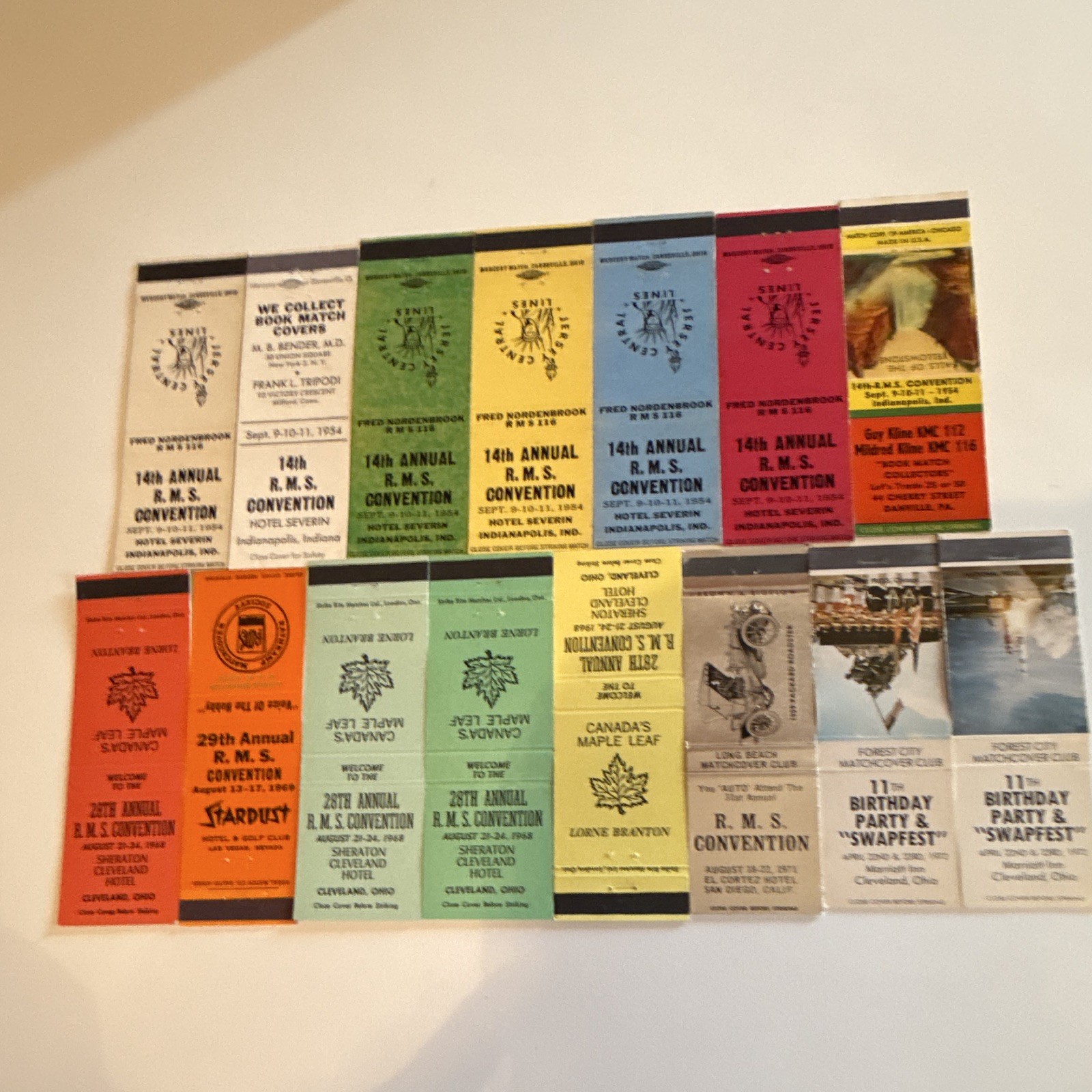 Vintage Match Covers 1954-1972 (Lot Of 15) Vintage Match Covers 1954-1972 (Lot Of 15)
