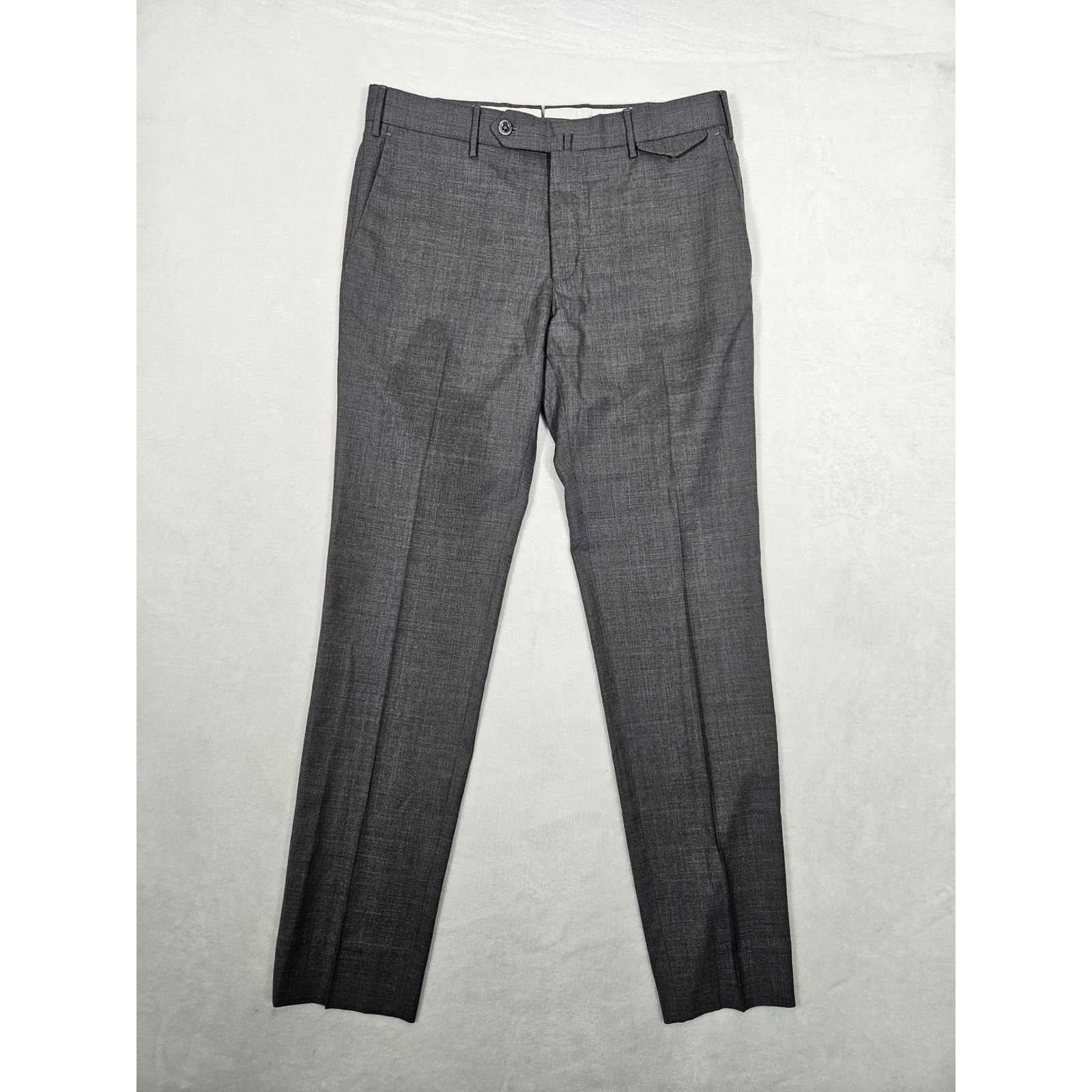 Incotex Slowear Mens Grey Super 130s Wool Slim Fit Dress Trousers Size 48 IT 33W