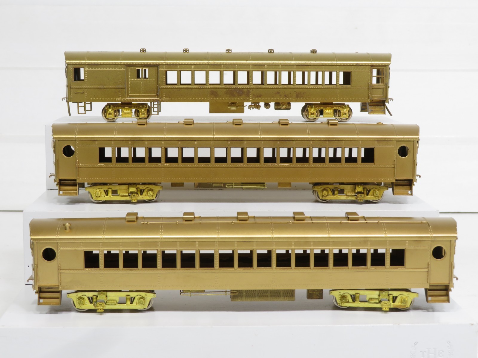 NJ Custom Brass Orion PS-7015 HO Brass LIRR Ping Pong MU Set 3 Cars LN 13548