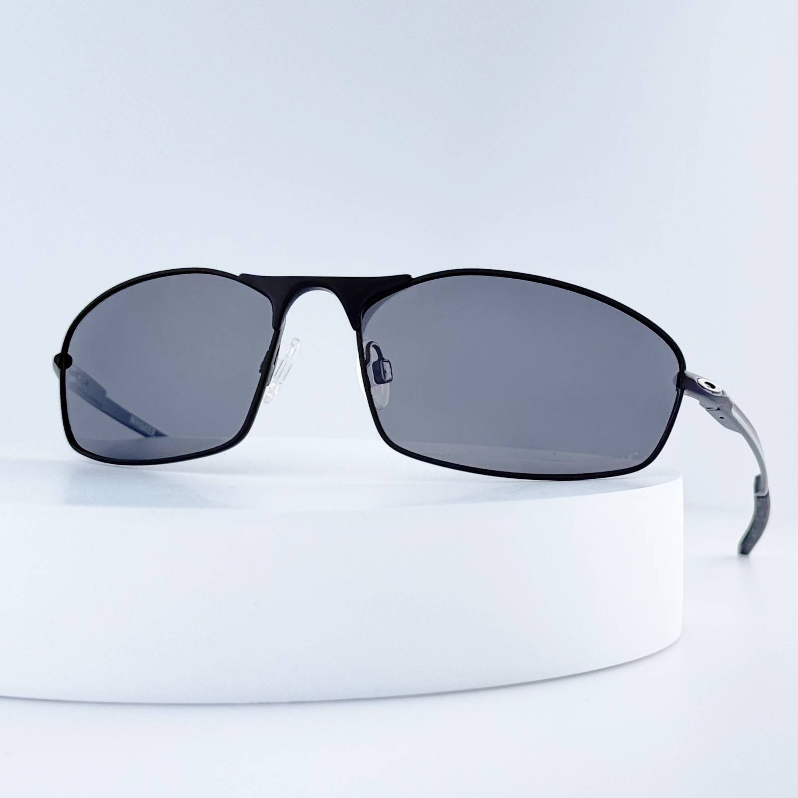 Oakley Whisker OO4141 Polarized Sunglasses Black Frame Black Lens New