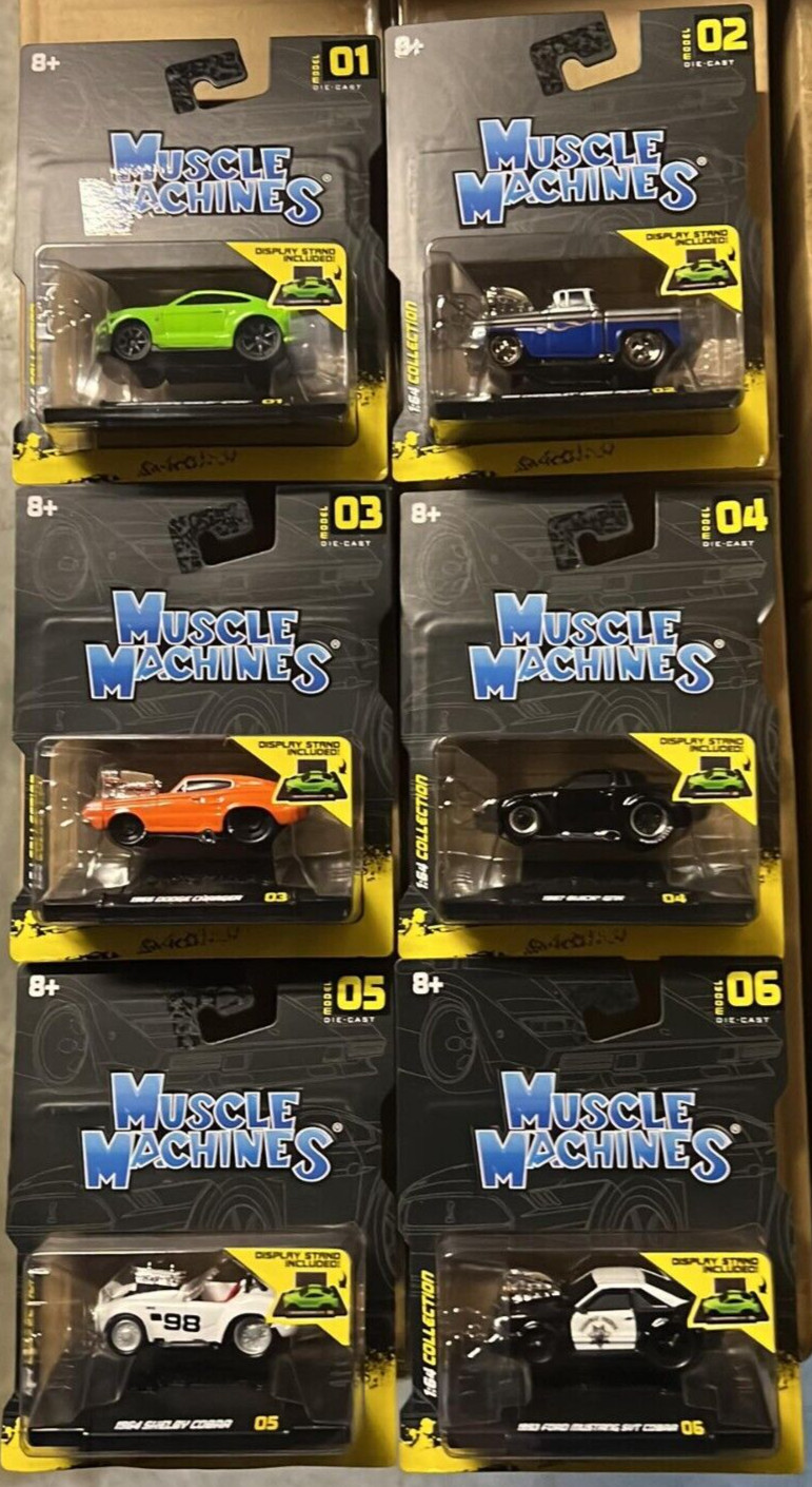 Muscle Machines 1:64 - Maisto Muscle Machines Series 1 - Set of 6 Diecast Cars