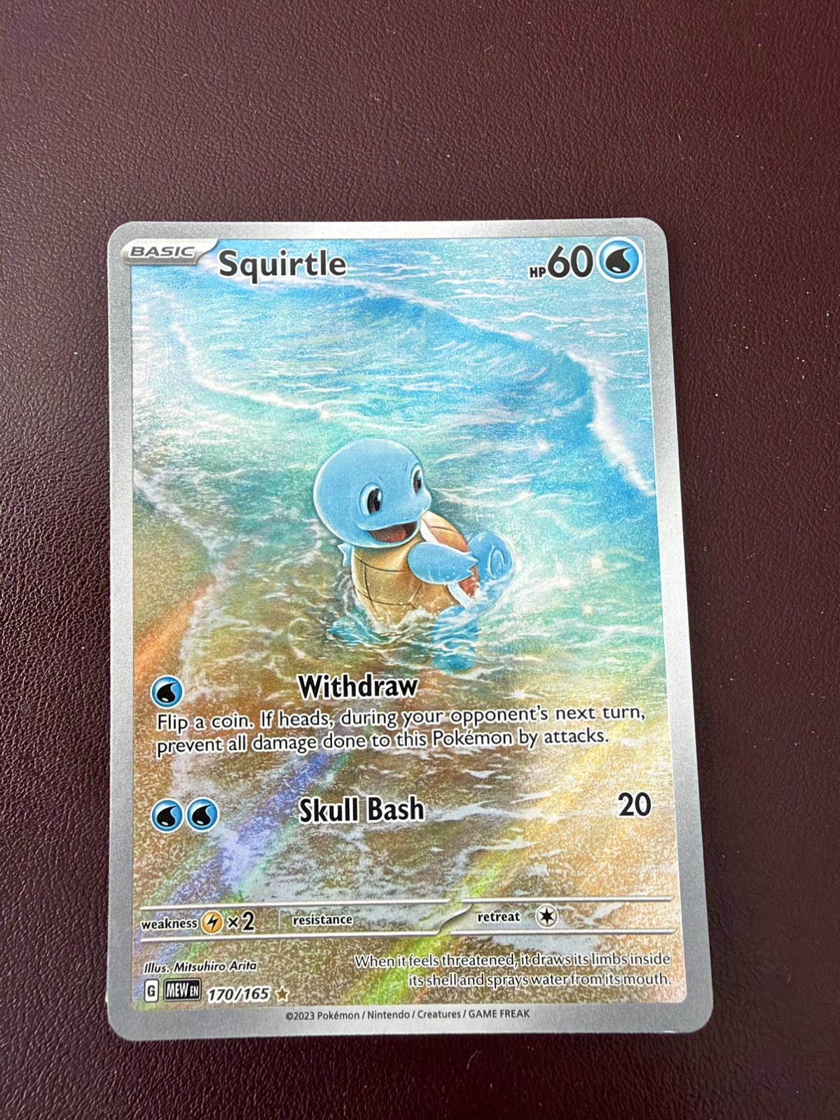 Pokemon TCG Squirtle 170/165 SV: Scarlet & Violet 151 IR Holo EN 2023 Pokemon TCG Squirtle 170/165 SV: Scarlet & Violet 151 IR Holo EN 2023