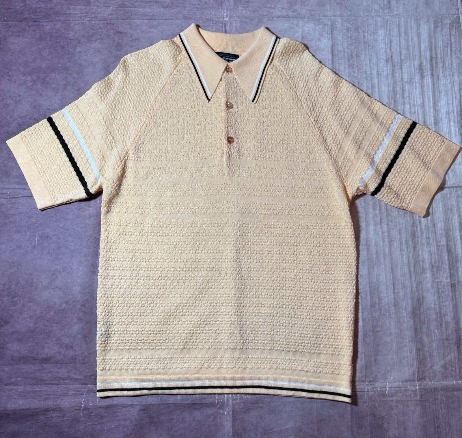 Vintage 60s 70s JC Penny Coordinated Sportswear Polo Shirt Men’s Sz Large Peach Vintage 60s 70s JC Penny Coordinated Sportswear Polo Shirt Men’s Sz Large Peach