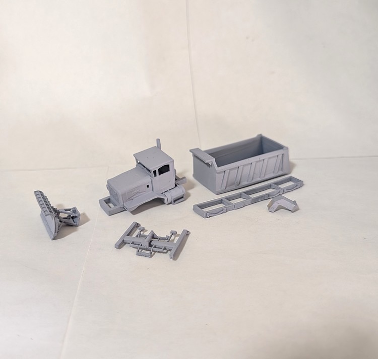 1/87 HO Scale 3D Printed 1980s Oshkosh P Series Heavy Dump Truck Parts Kit.