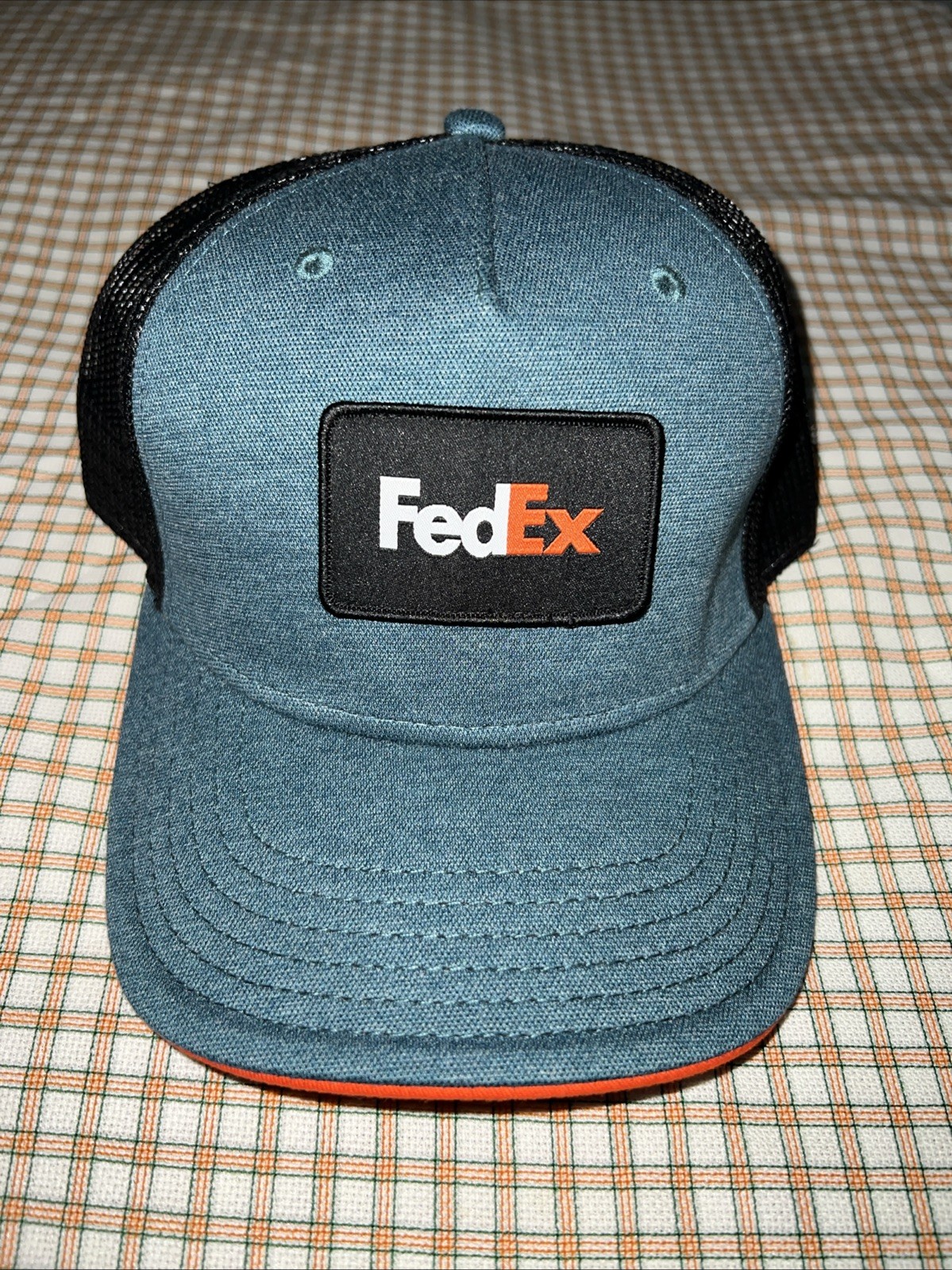FedEx Federal Express Freight Ground Cap Hat SnapBack Black Orange Logo Trucker FedEx Federal Express Freight Ground Cap Hat SnapBack Black Orange Logo Trucker