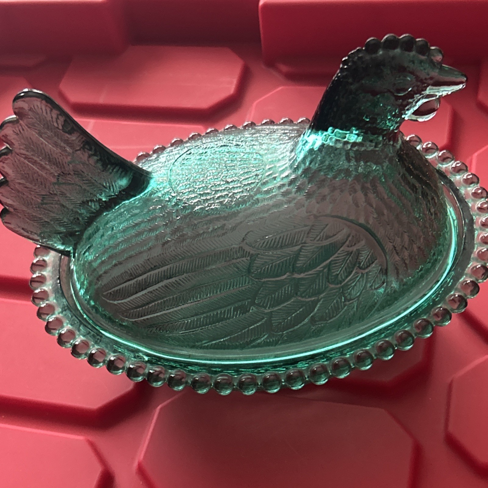 Vintage Indiana Glass Evergreen Hen On Nest Vintage Indiana Glass Evergreen Hen On Nest