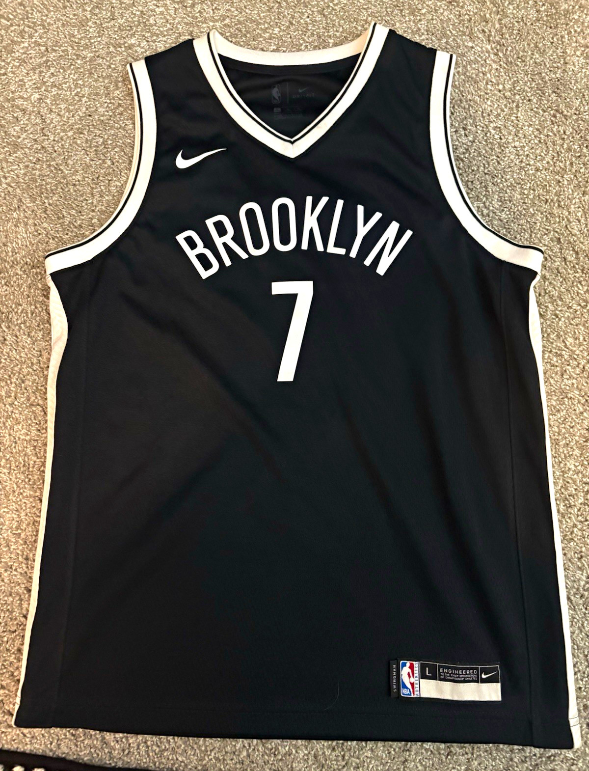Fanatics Brooklyn Nets Kevin Durant #7 90s Throwback Jersey Men L Fanatics Brooklyn Nets Kevin Durant #7 90s Throwback Jersey Men L