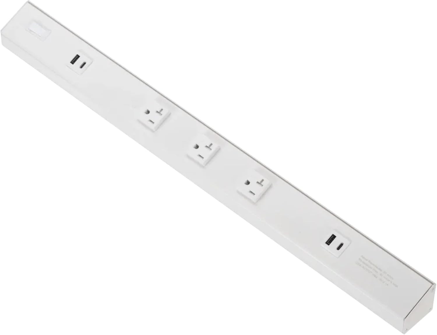 American Lighting Atom Power Strip 24 Inch 120V Low Profile with 3 Tamper Resist