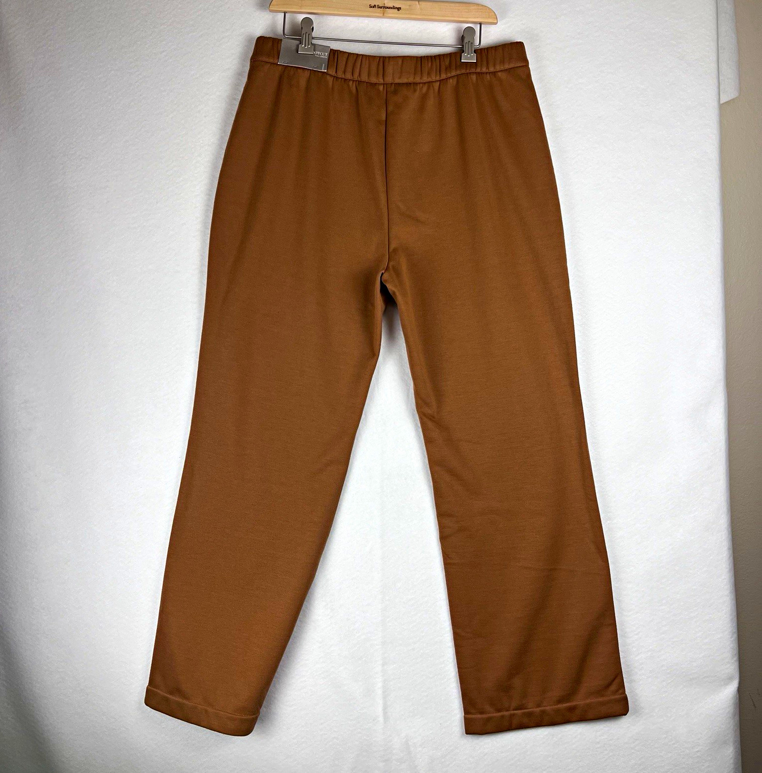 Soft Surroundings Marlowe Bootcut Pants Brown L Pull-On Elastic Waist Solid Soft Surroundings Marlowe Bootcut Pants Brown L Pull-On Elastic Waist Solid