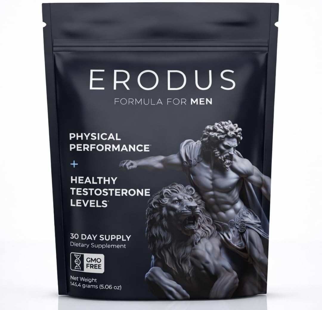 ERODUS Men Herbal Supplement Powder Ashwagandha Energy Vitality Support 30 Serv. ERODUS Men Herbal Supplement Powder Ashwagandha Energy Vitality Support 30 Serv.