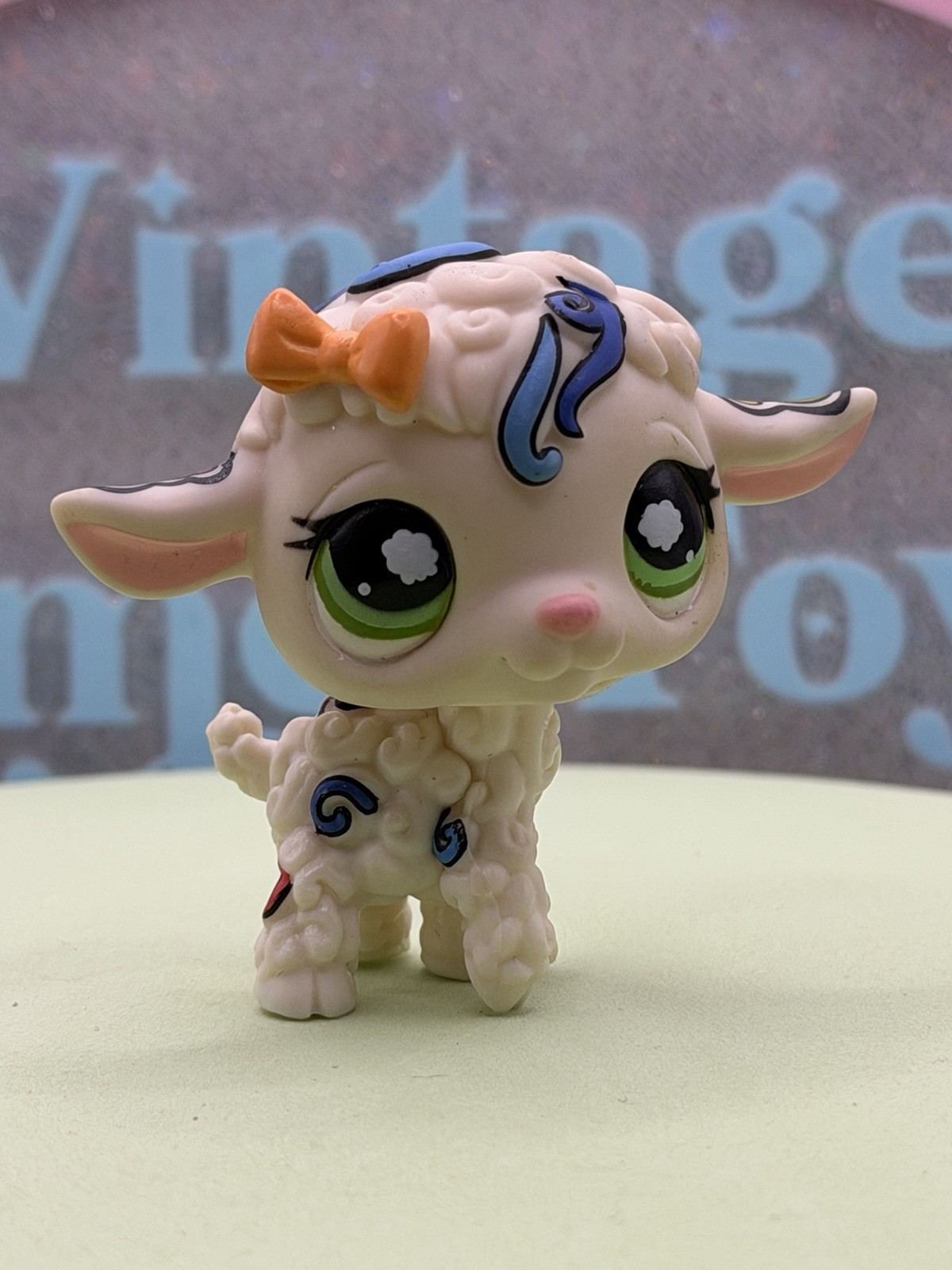 Authentic Littlest Pet Shop LPS #1068 LAMB POSTCARD PETS Cloud Eyes Authentic Littlest Pet Shop LPS #1068 LAMB POSTCARD PETS Cloud Eyes
