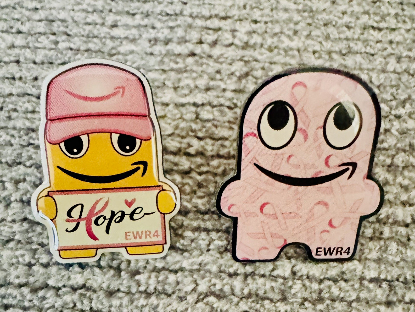 Amazon Employee Breast Cancer Awareness Peccy Pins. Set of 2. Amazon Employee Breast Cancer Awareness Peccy Pins. Set of 2.