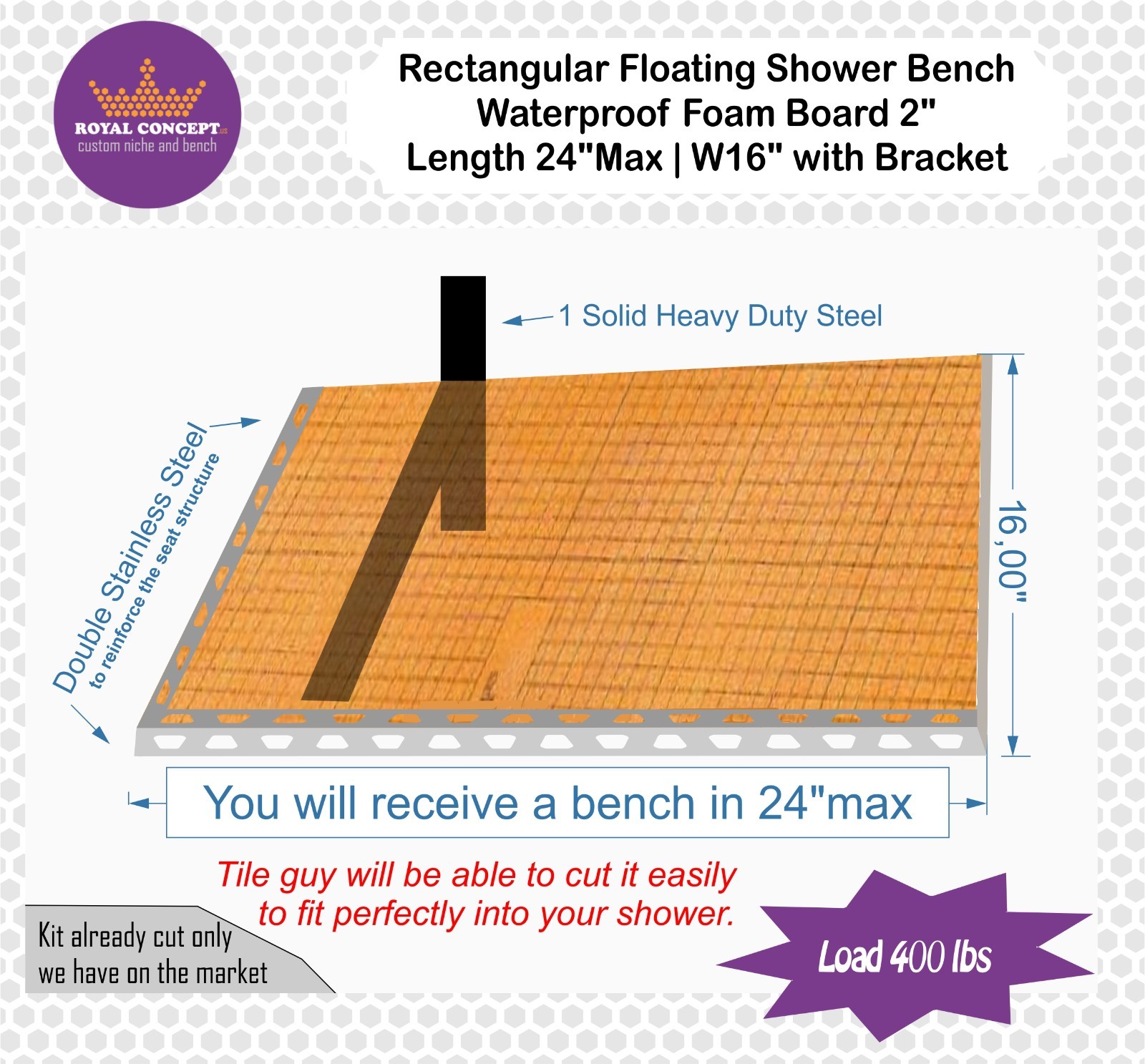 Waterproof Floating Shower Bench – 2\