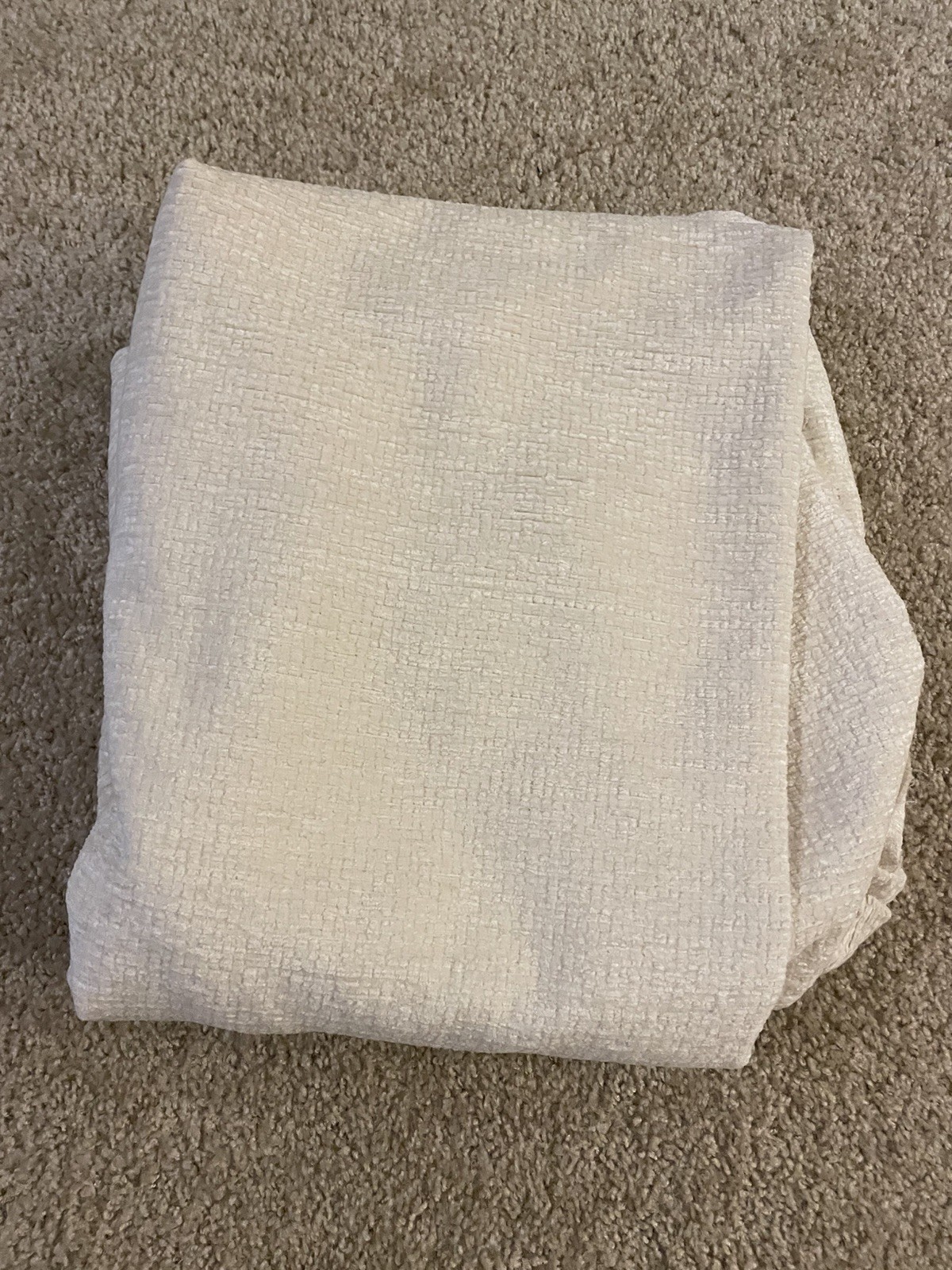 Designer White Textured Chenille Super Soft Upholstery Fabric 3.5+ Yards - READ Designer White Textured Chenille Super Soft Upholstery Fabric 3.5+ Yards - READ