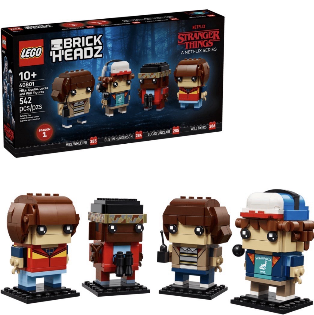 LEGO 40801 Brickheadz Stranger Things Mike Dustin Lucas Will 542pcs Sealed LEGO 40801 Brickheadz Stranger Things Mike Dustin Lucas Will 542pcs Sealed